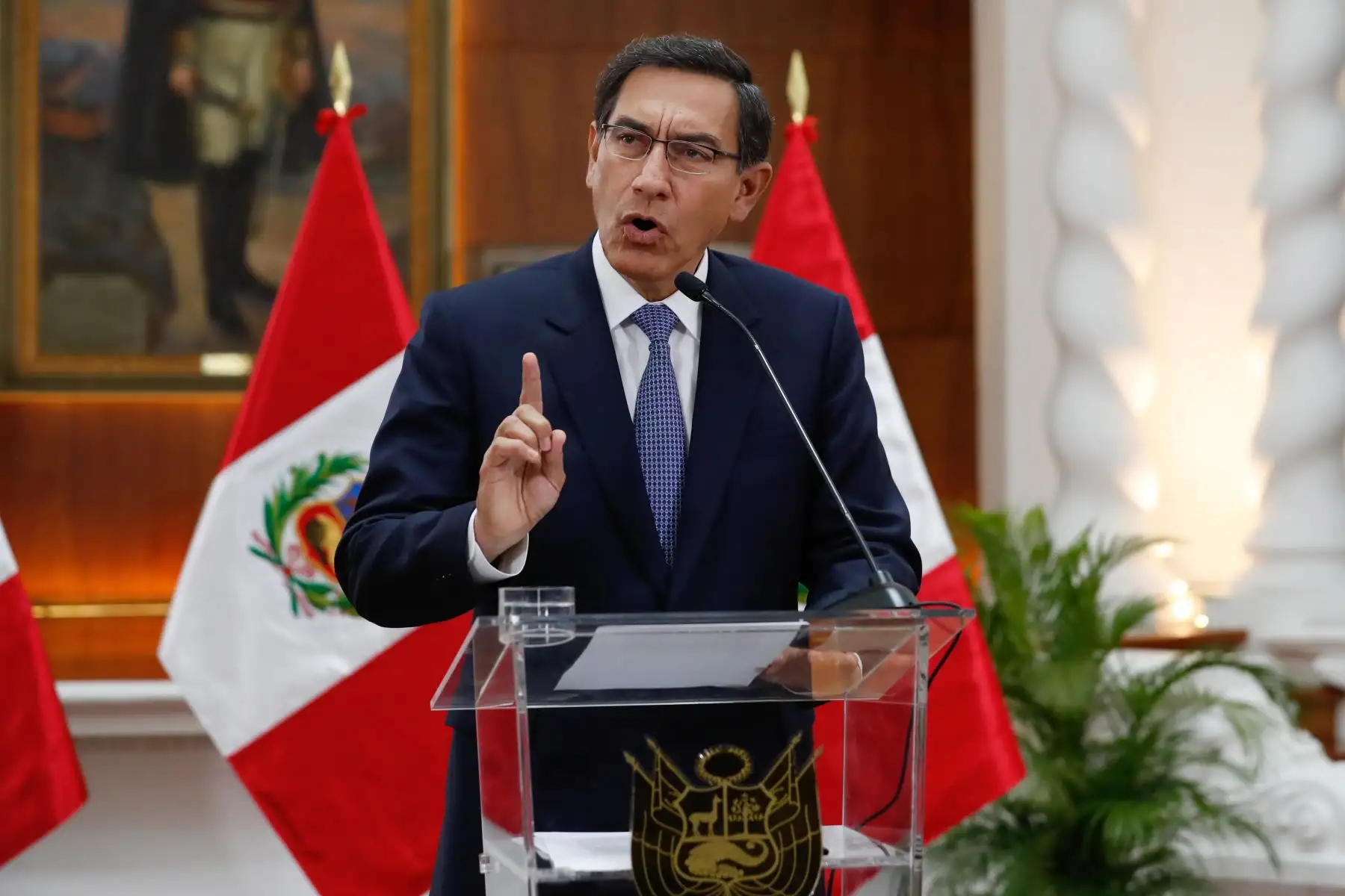 Mensaje a la Nación del Presidente de la República, Martín Vizcarra. Foto: ANDINA/Renato Pajuelo.
