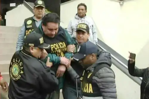 Trasladan a exalcalde Carlos Burgos a Medicina Legal de la Fiscalía. Foto: @noticias_tvperu