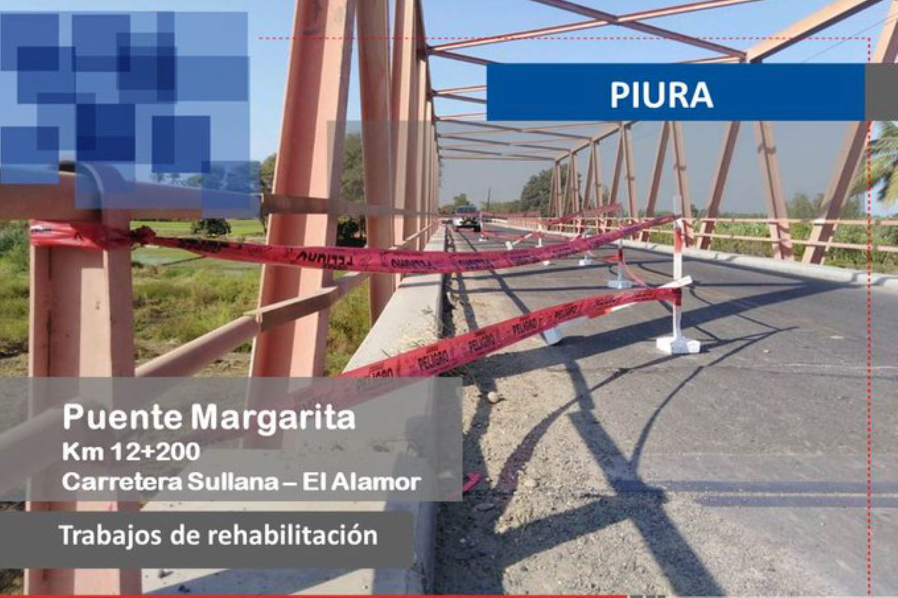 Realizan trabajos de mantenimiento y reparación en puente La Margarita