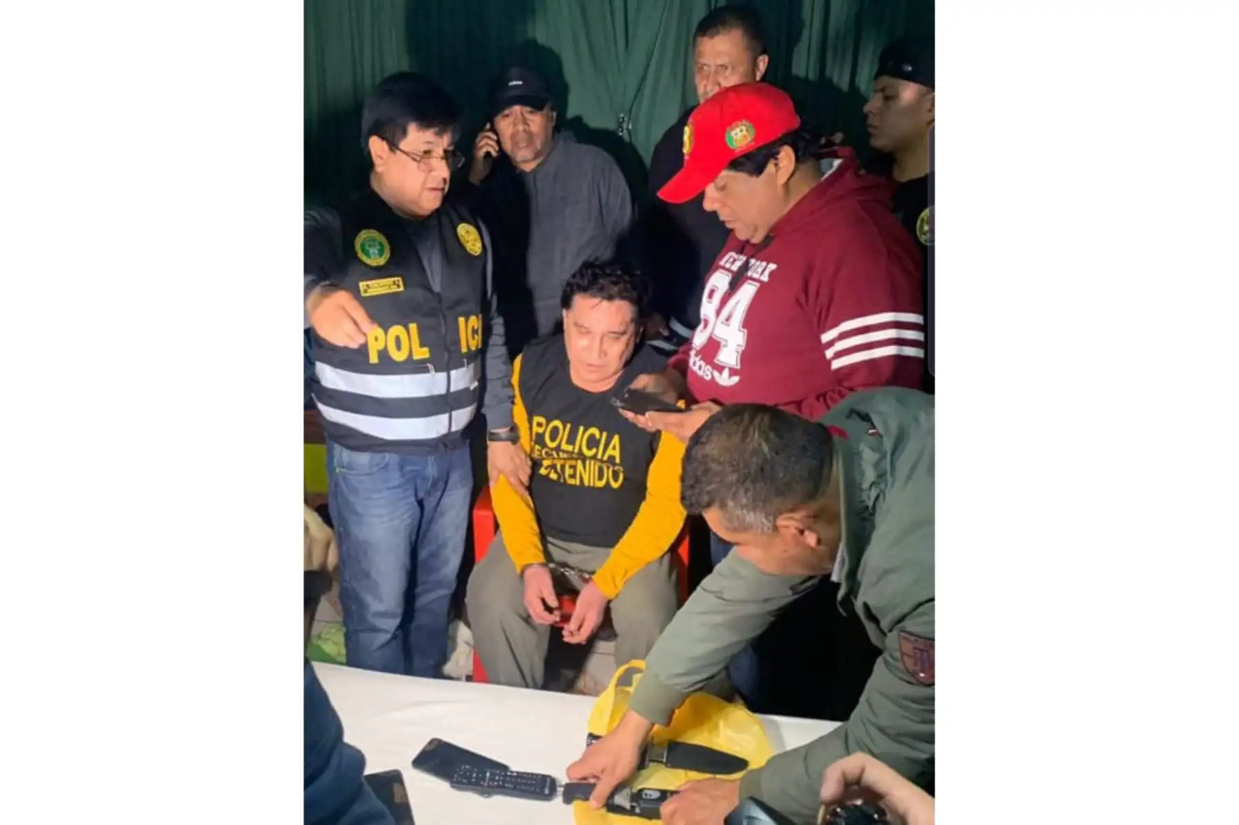 Policia Nacional captura al ex alcalde Carlos Burgos.
Foto: MININTER