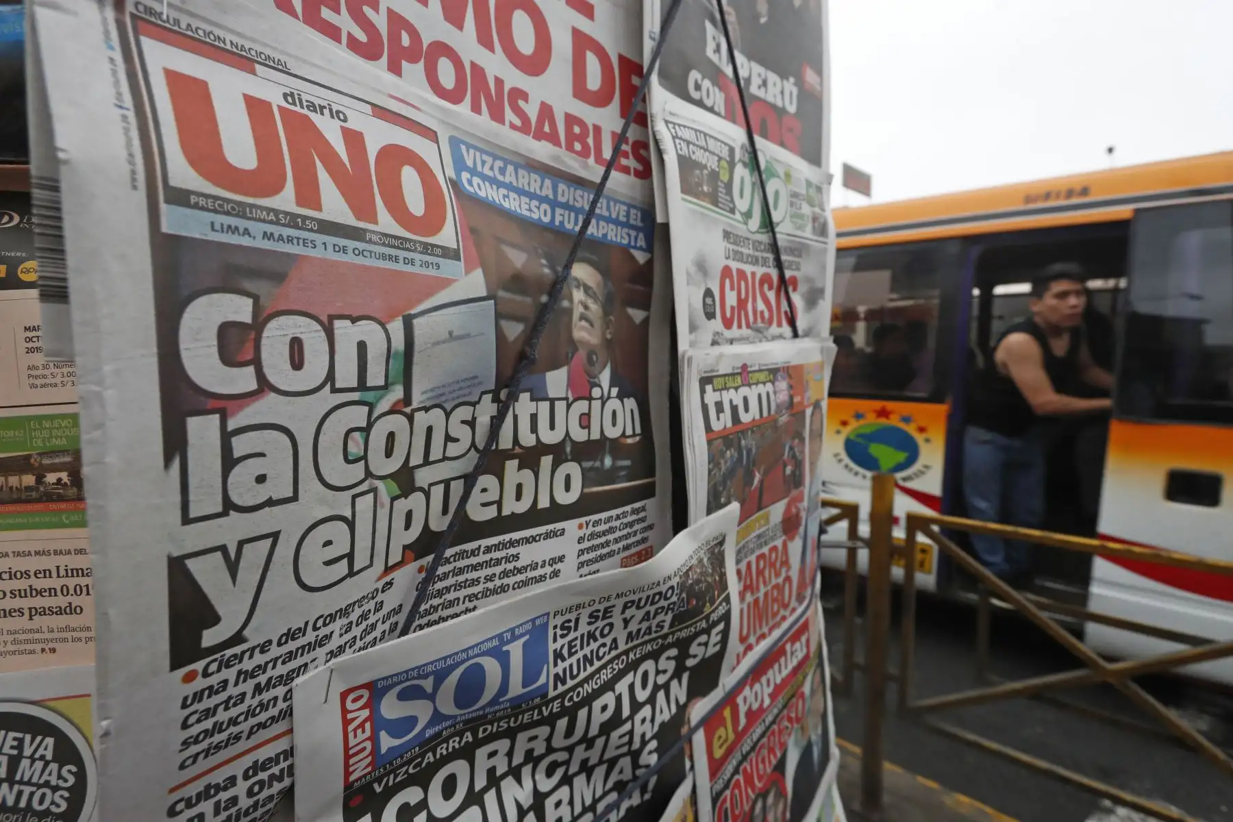 Portadas medios locales. Foto: ANDINA/Renato Pajuelo