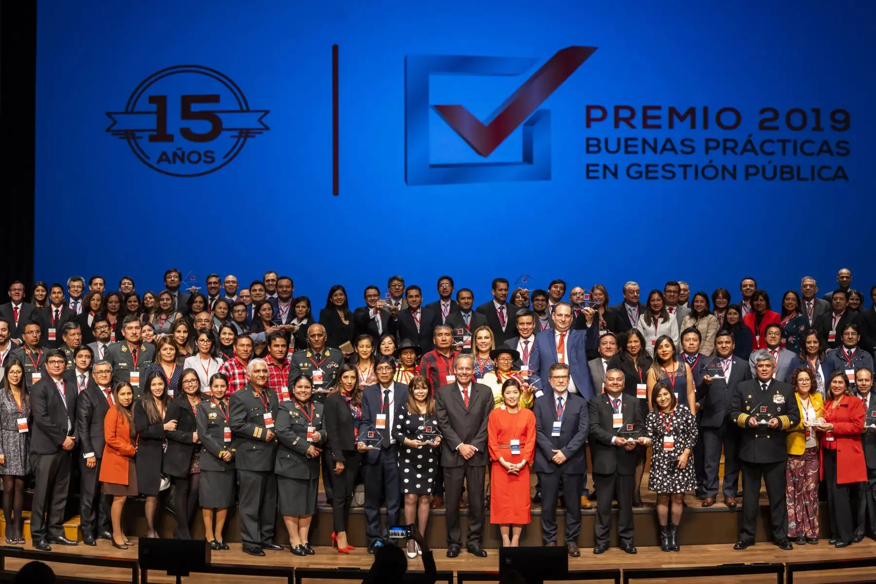 El Premio Buenas Prácticas de Gestión Pública,, se consolida. Ciudadanos al Día conmemoró en la versión 2019 quince años de trabajo. ANDINA/Difusión