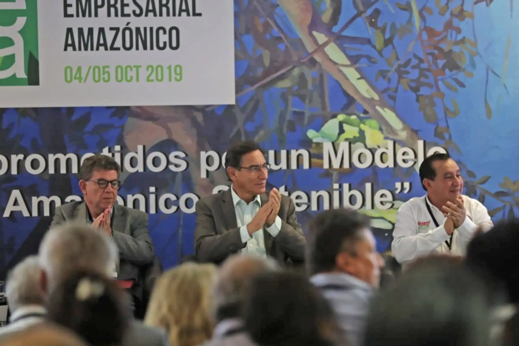 El presidente Martin Vizcarra se encuentra en Ucayali para participar en la inauguración del Congreso Empresarial Amazónico 2019. Foto. ANDINA/ Prensa Presidencia