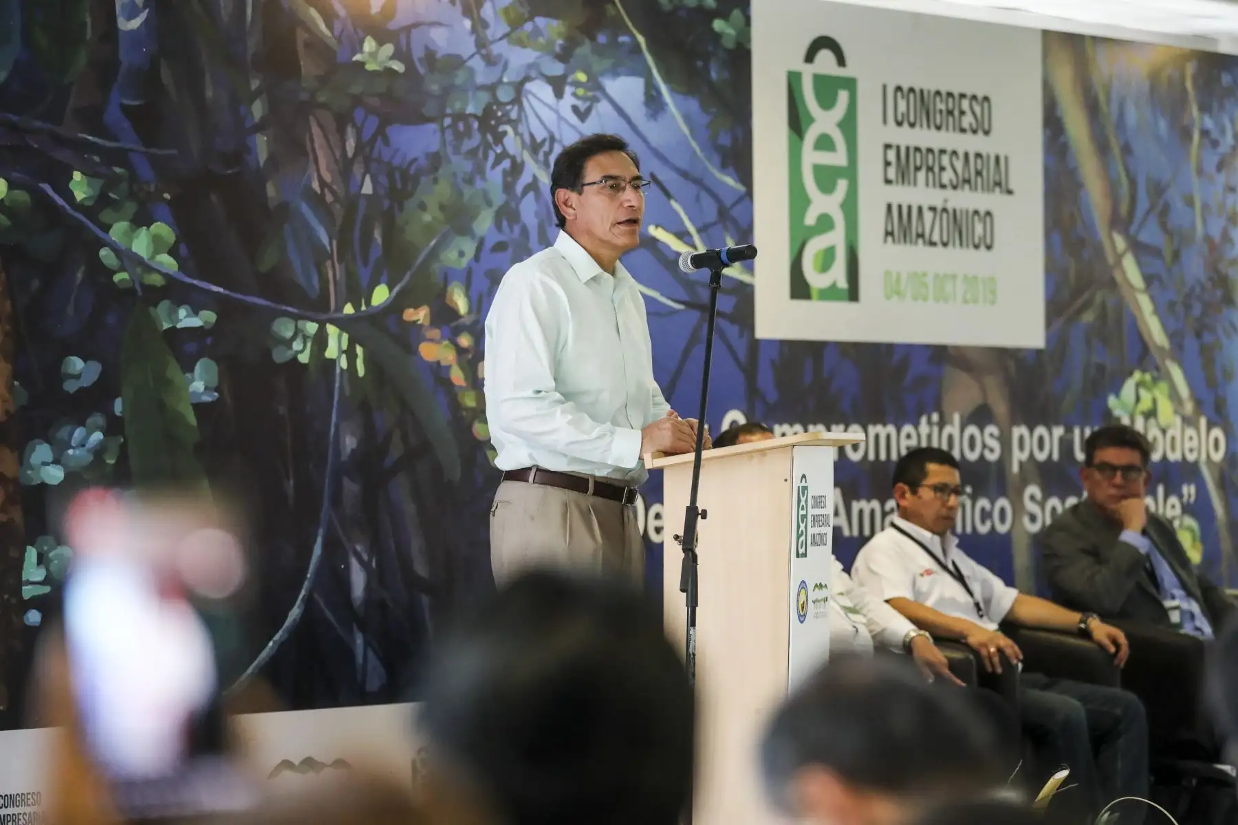 Presidente de la República, Martín Vizcarra participa en el “Primer Congreso Empresarial Amazónico 2019” Foto: ANDINA/ Prensa Presidencia
