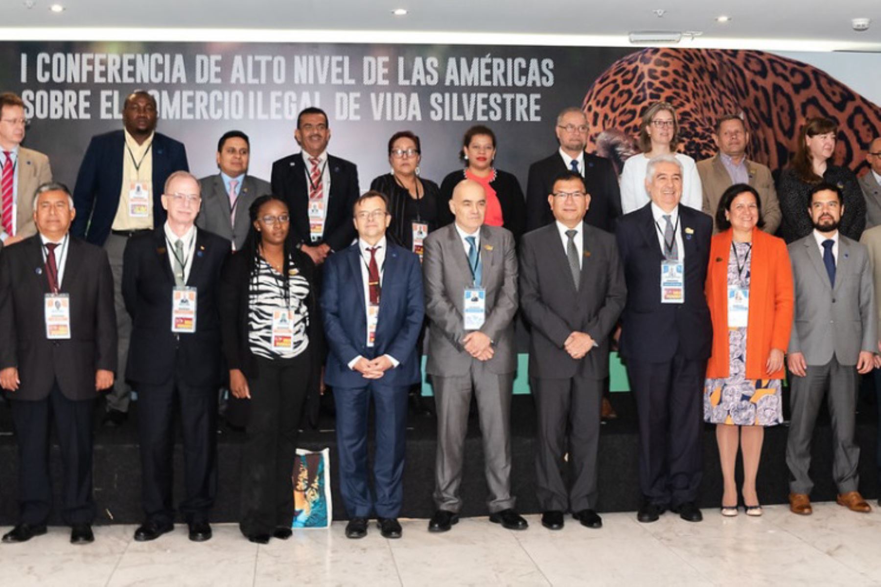 Representantes de países participantes en la Primera Conferencia de Alto Nivel de las Américas sobre Comercio Ilegal de Vida Silvestre. ANDINA/Difusión