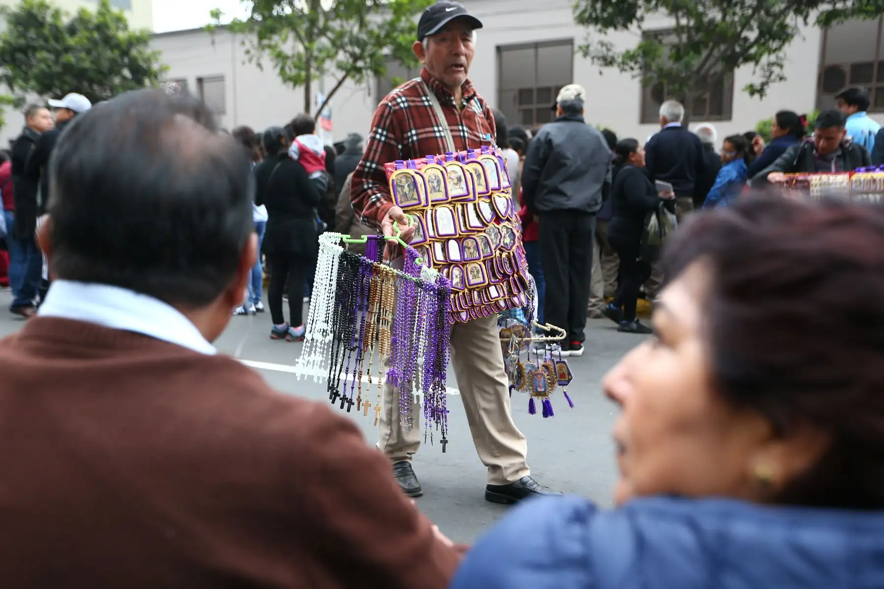 Primera salida de la imagen del Señor de los Milagros. Foto: ANDINA/Melina Mejía
