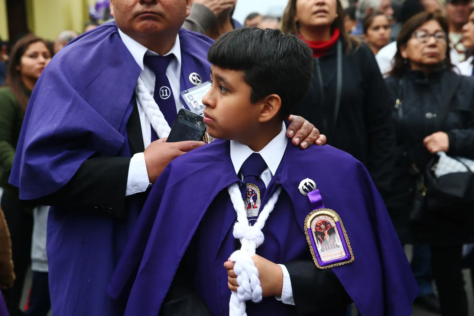 Primera salida de la imagen del Señor de los Milagros. Foto: ANDINA/Melina Mejía