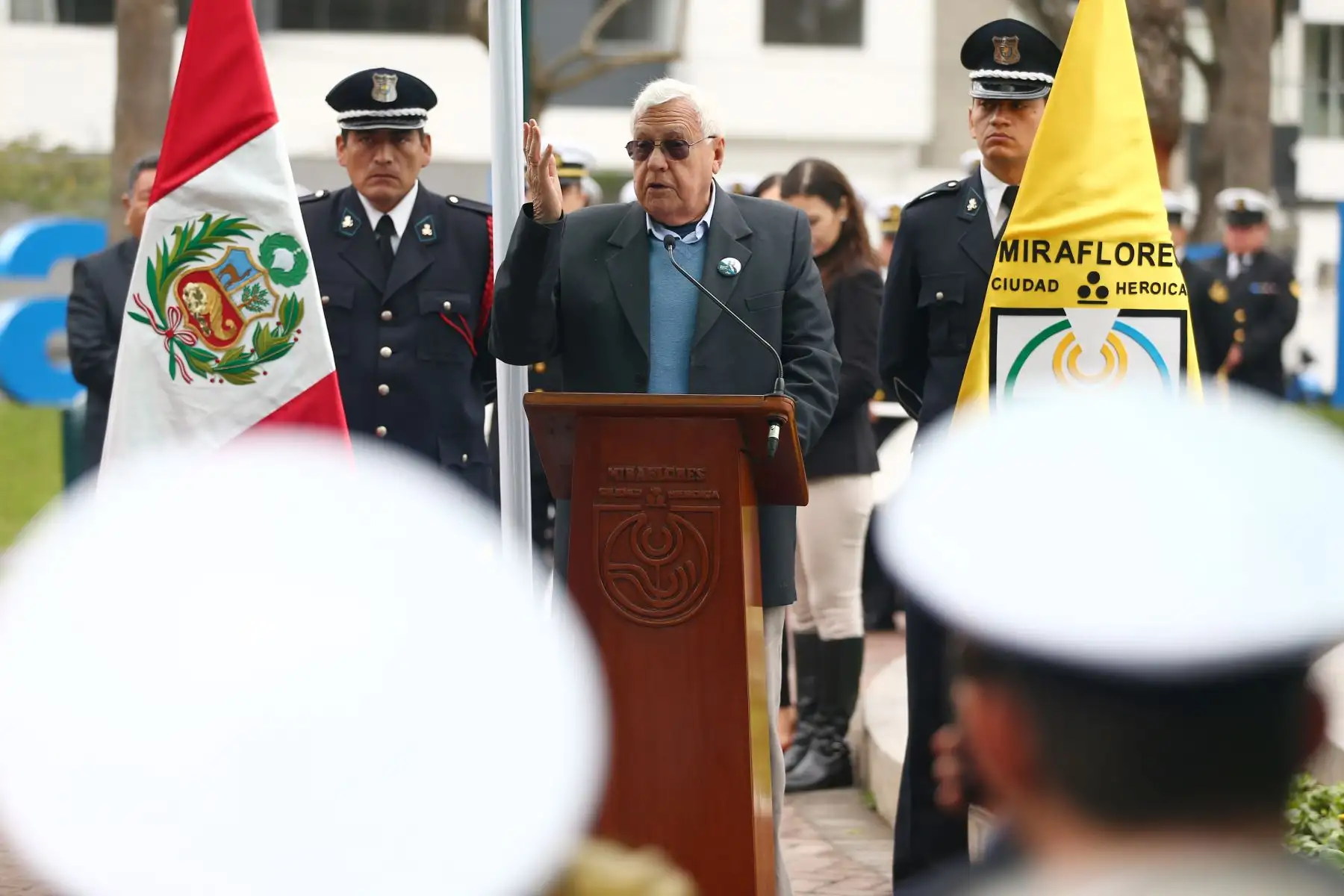Ricardo Palma Michelsen,  bisnieto del tradicionalista, en  ceremonia de  homenaje por el centenario del fallecimiento de Ricardo Palma. Foto: ANDINA/Melina Mejía