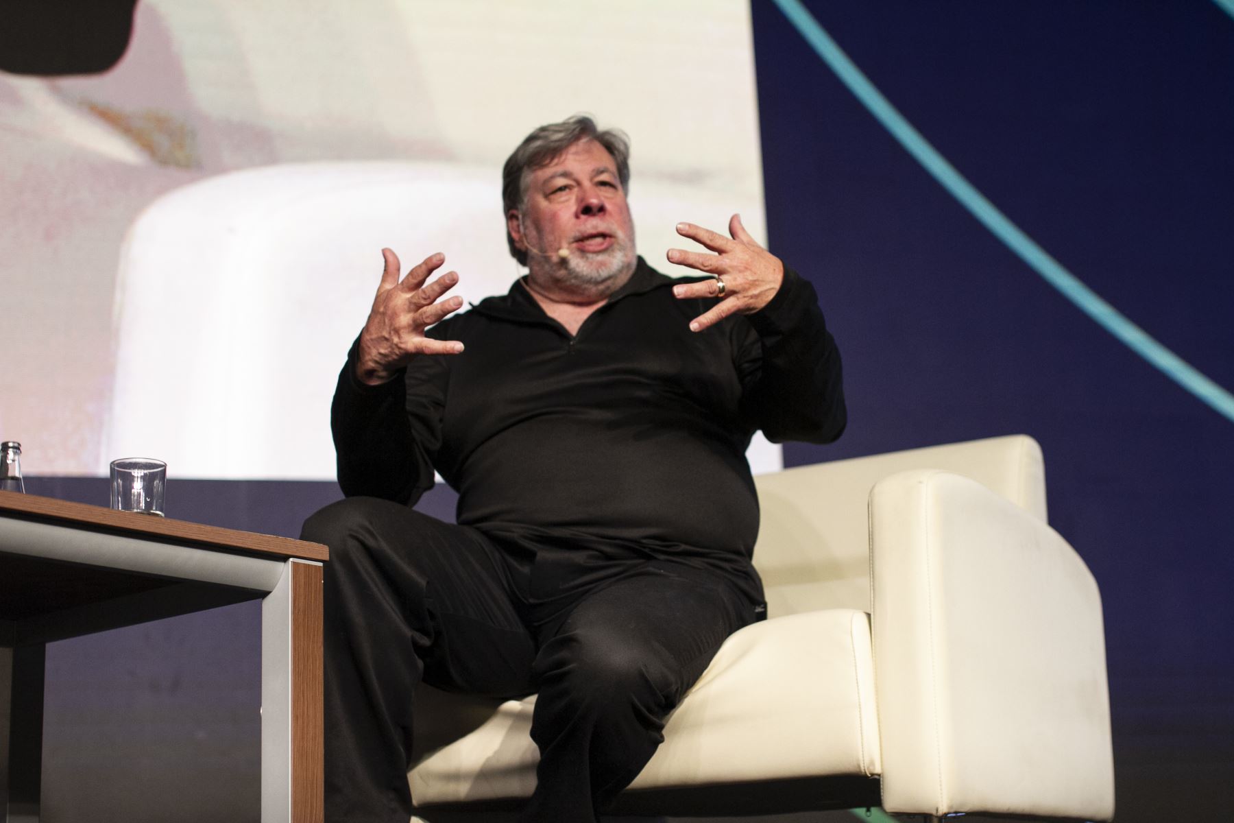Cofundador de Apple, Steve Wozniak en Lima. Foto: Cortesía.