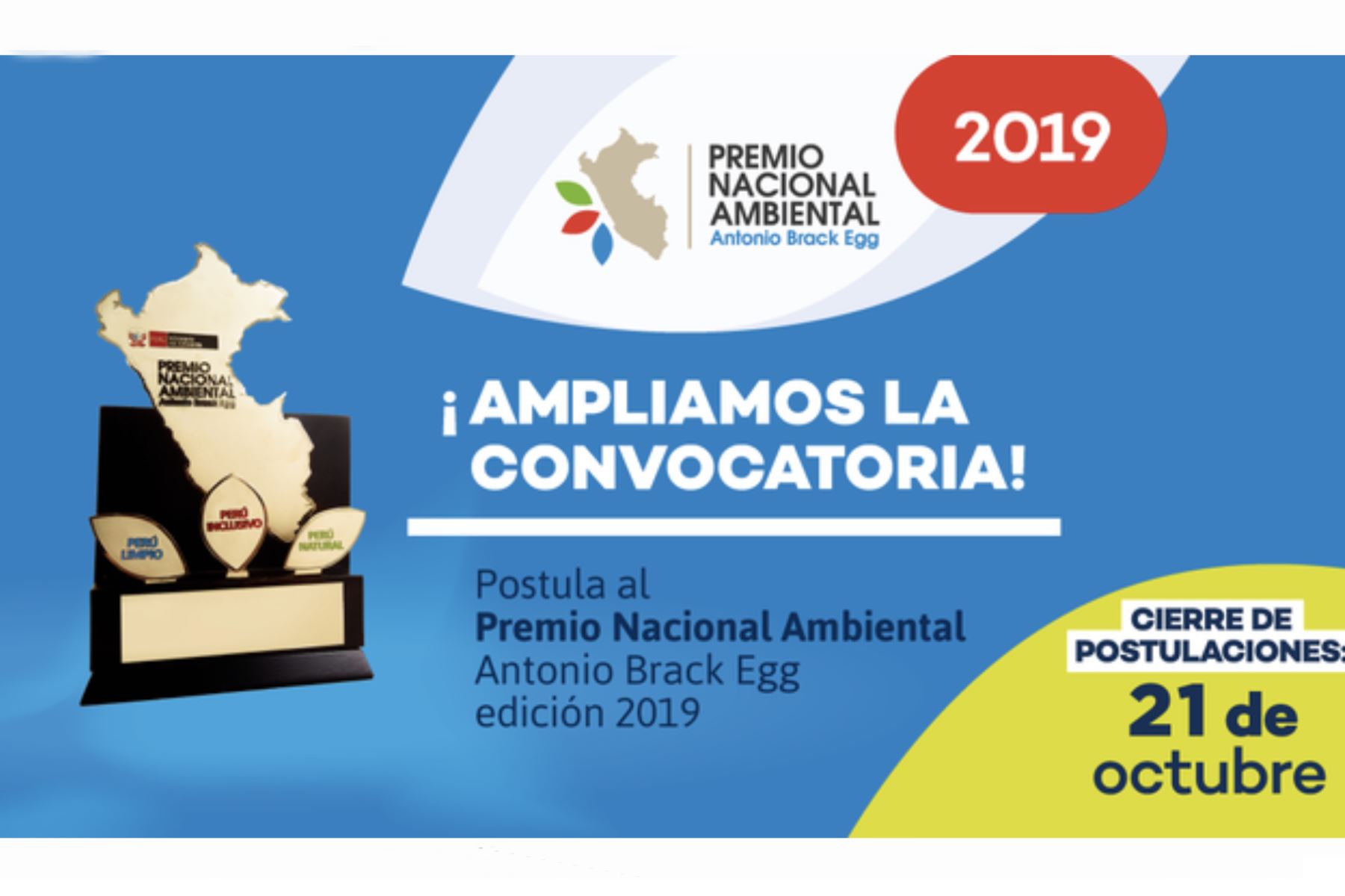 El Premio Nacional Ambiental Antonio Brack Egg (PNA-ABE) 2019 reconocerá a quienes contribuyen con la protección ambiental, el manejo sostenible de los recursos naturales y la conservación del ambiente. Foto: ANDINA/Difusión