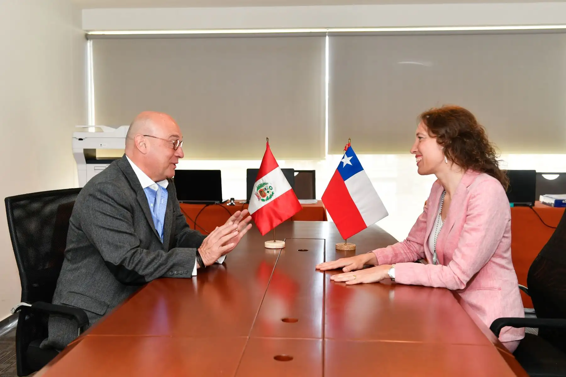 Vicecanciller Jaime Pomareda sostuvo reunión de trabajo con su par de Chile  Carolina Valdivia en el marco de la preparación del   Encuentro Presidencial y III gabinete Binacional Perú -Chile, en Paracas. Foto: ANDINA/MRE