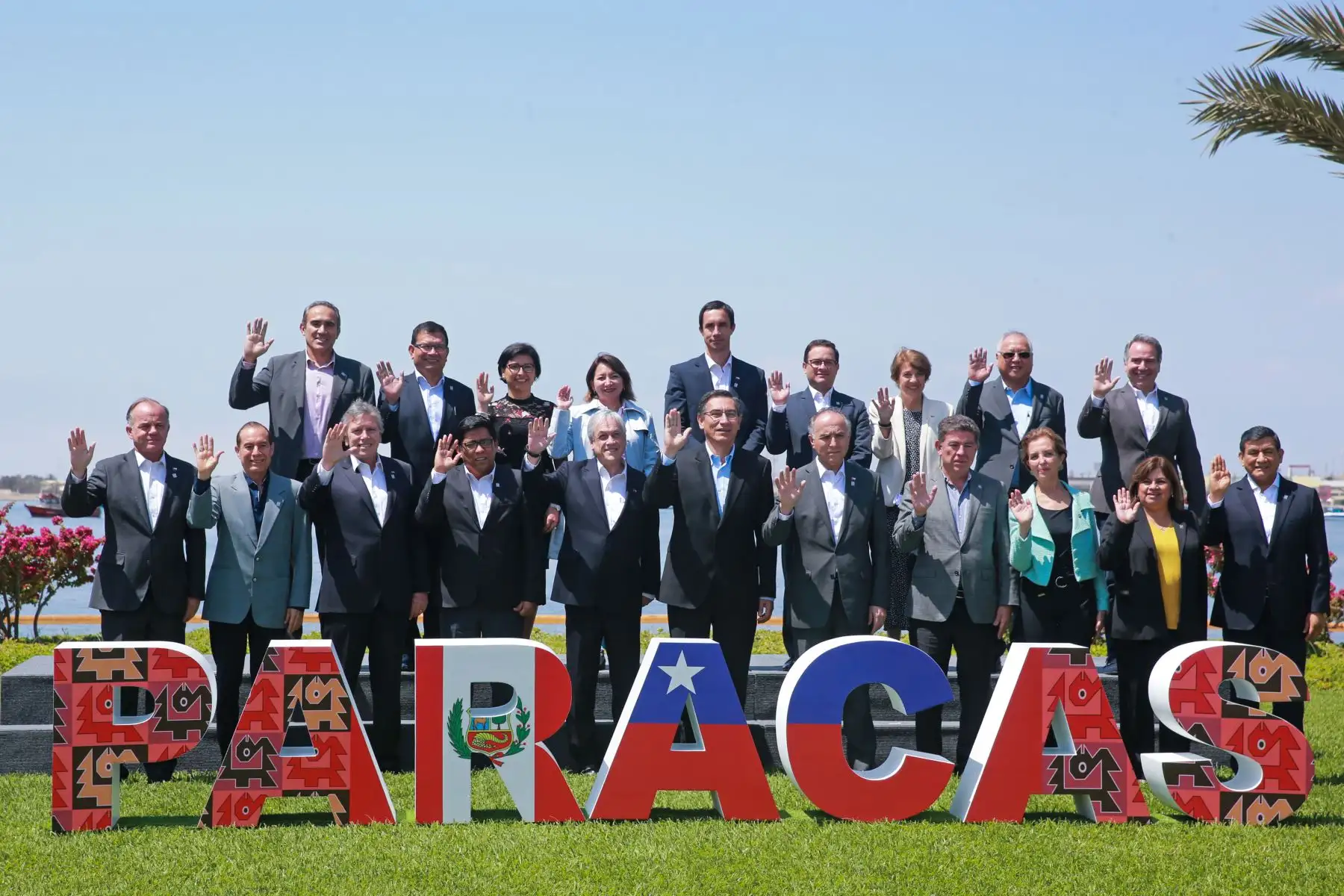 Fotografía Oficial del Encuentro Presidencial y III Gabinete Binacional Perú Chile. Foto: ANDINA/ Jhony Laurente