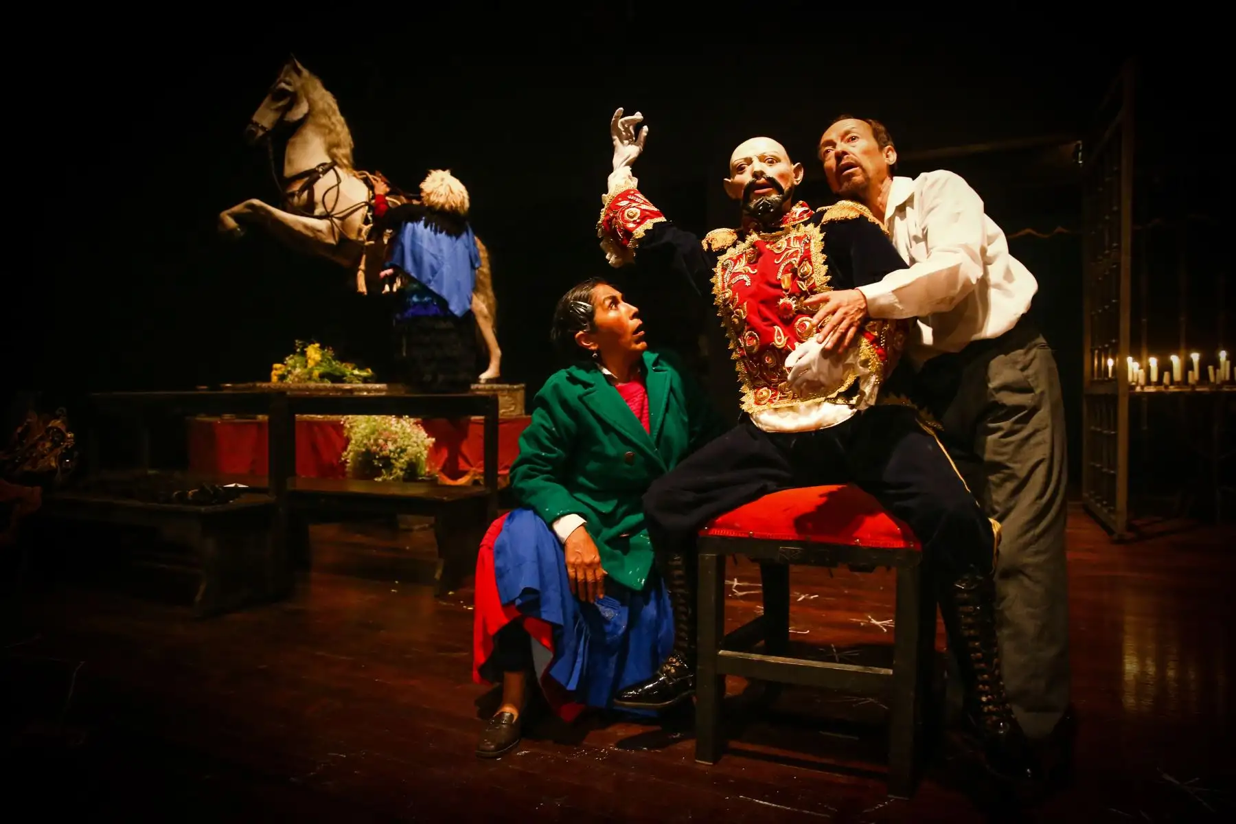 Tres personajes, Bernardina, Armando y Rufino, se enfrentan a las heridas que les deja el conflicto armado. Foto: ANDINA/Vidal Tarqui