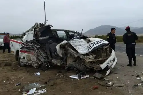El suboficial de tercera de la PNP Camilo Montañez Ulloa falleció en el choque que protagonizó un bus interprovincial y un patrullero. Foto: ANDINA/Gonzalo Horna