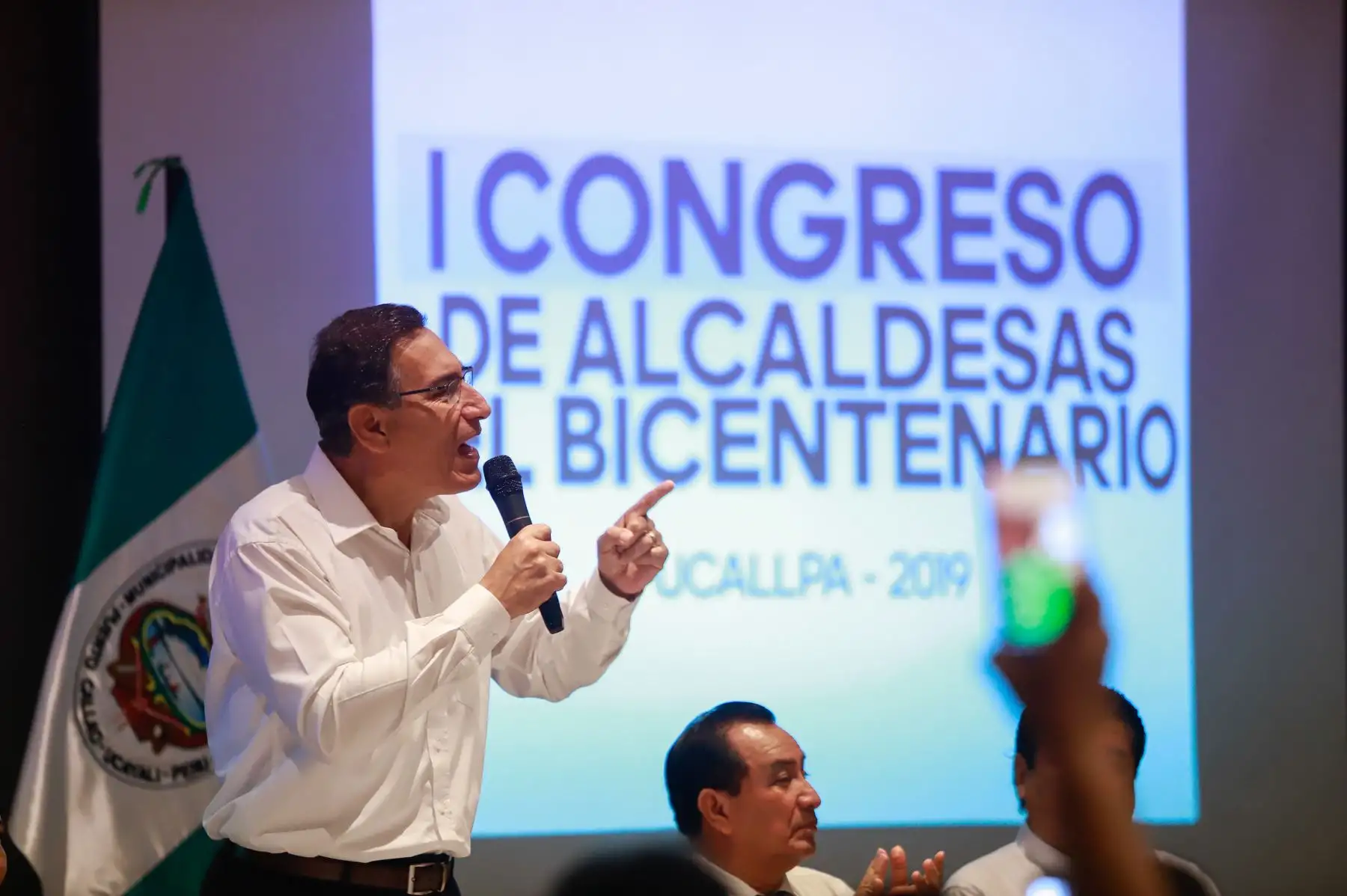 Presidente Martín Vizcarra clausura el I Congreso de Alcaldesas del Bicentenario en Pucallpa. Foto: ANDINA/Prensa Presidencia