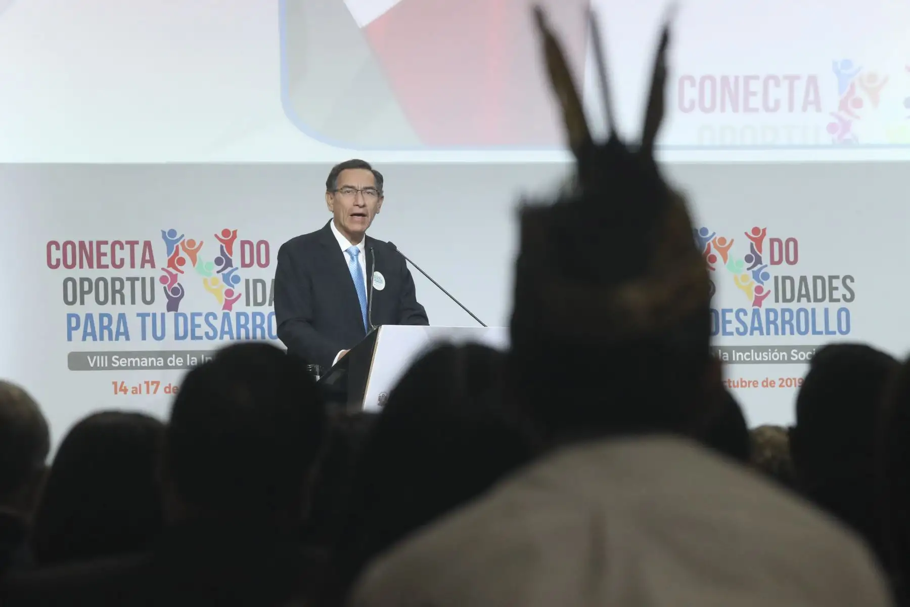 El presidente Martín Vizcarra, inaugura la VIII Semana de Inclusión Social. Foto: ANDINA/ Prensa Presidencia