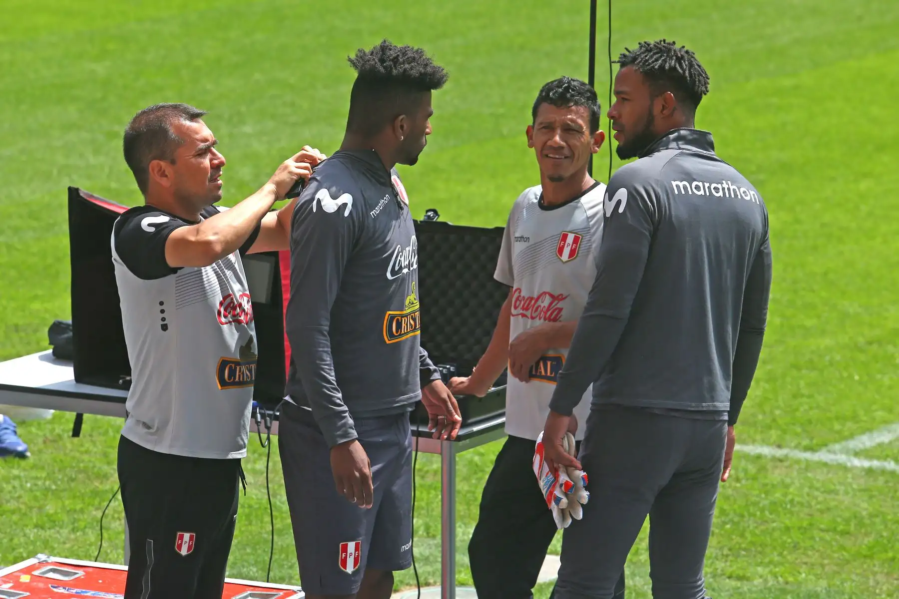 La selección peruana entrenó en horas de la mañana en el Estadio Nacional con miras al duelo que sostendrá ante su similar de Uruguay. Foto: ANDINA/Héctor Vinces