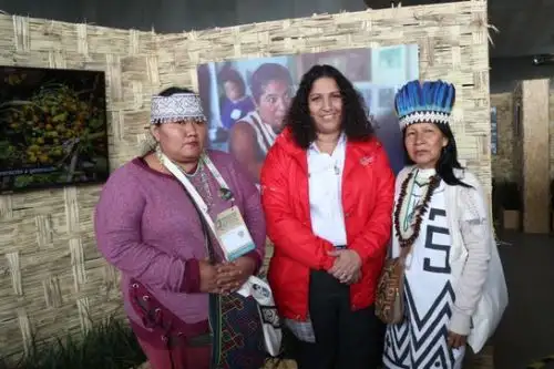 La ministra del Ambiente, Fabiola Muñoz, participó en la inauguración de la maloca durante la III Caplac, que se desarrolla en la ciudad de Lima.