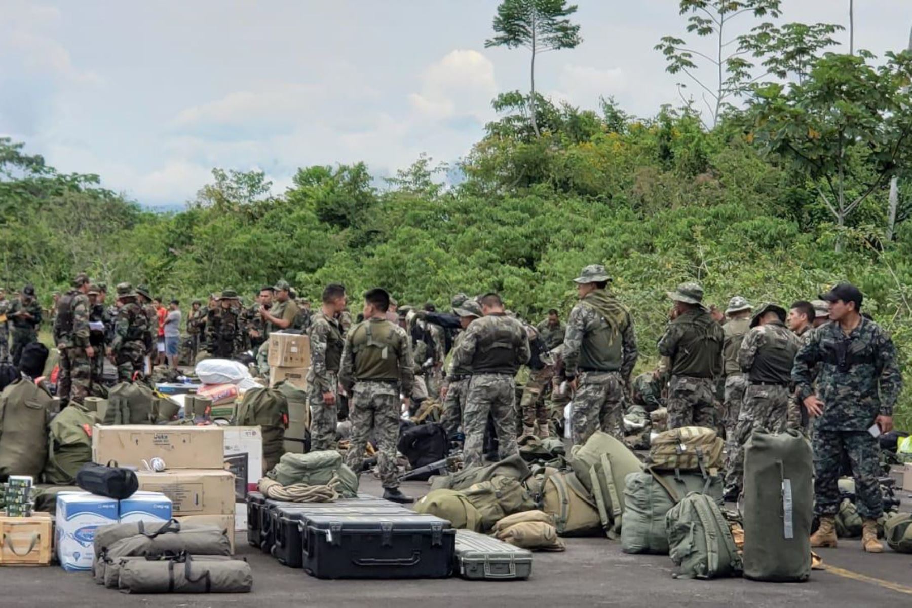 Fuerzas del orden ejecutan operativo contra la minería ilegal en distrito de El Cenepa, región Amazonas. ANDINA/Difusión