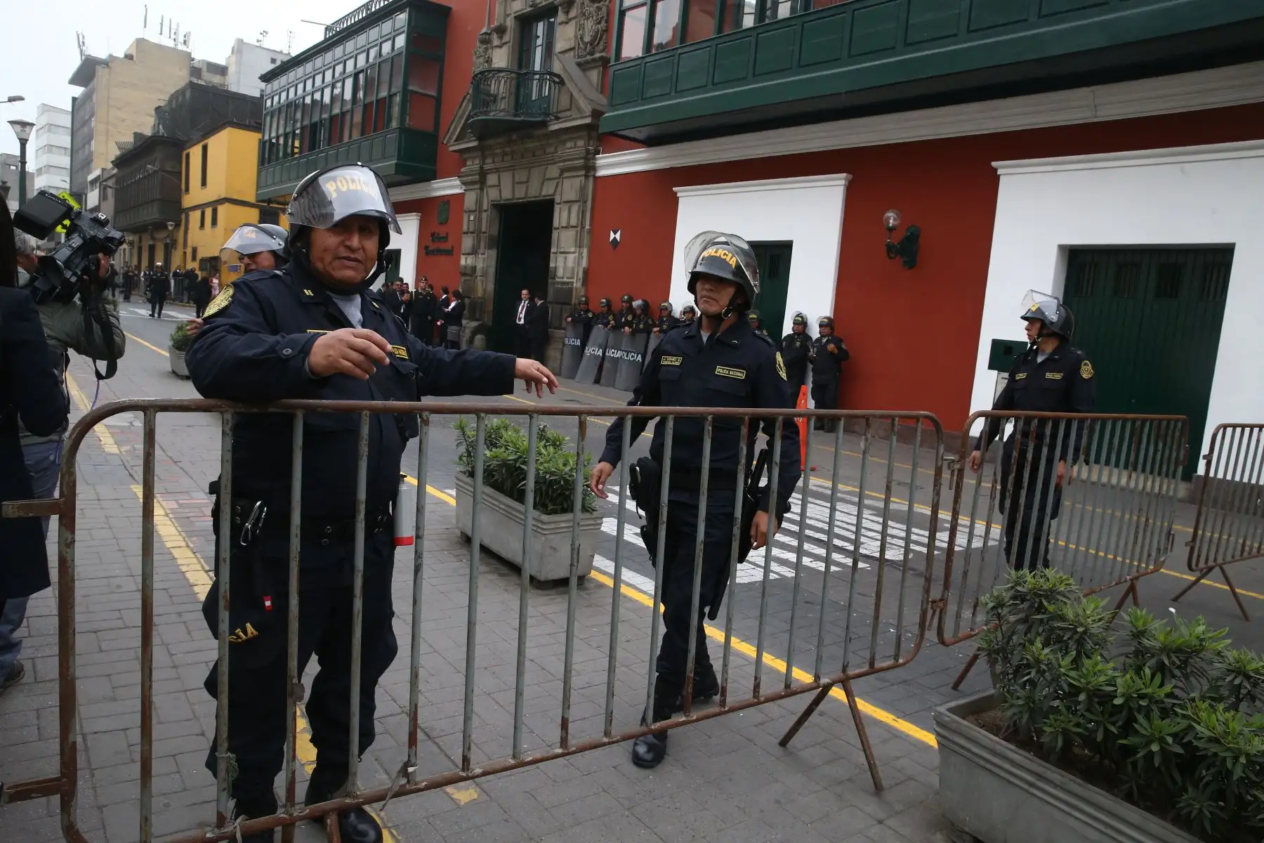 Medidas de seguridad, en eTribunal Constitucional que sesiona importantes temas de la coyuntura política.Foto:ANDINA/Vidal Tarqui