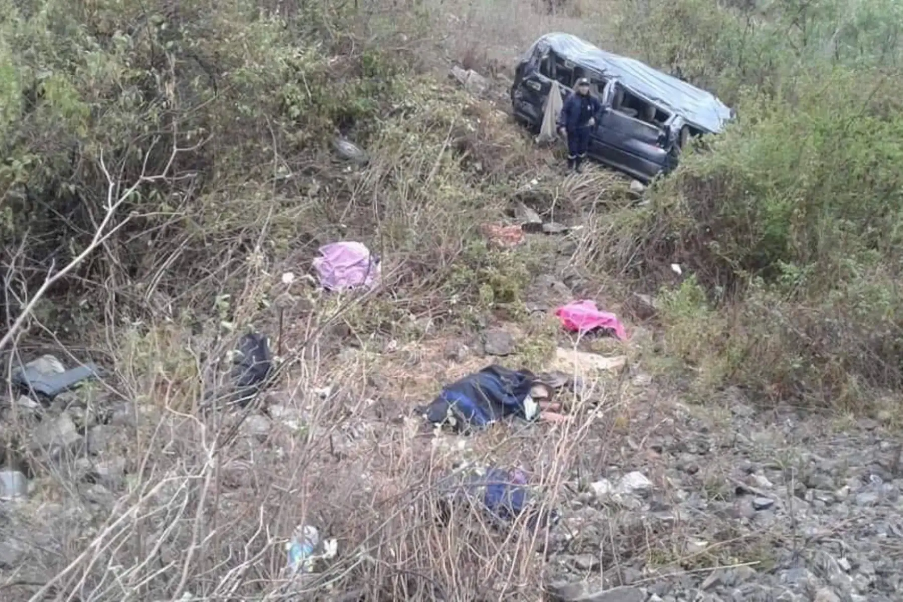 Al menos 8 personas mueren y otras 9 resultaron heridas por vuelco de combi en la sierra de Áncash. ANDINA/Difusión