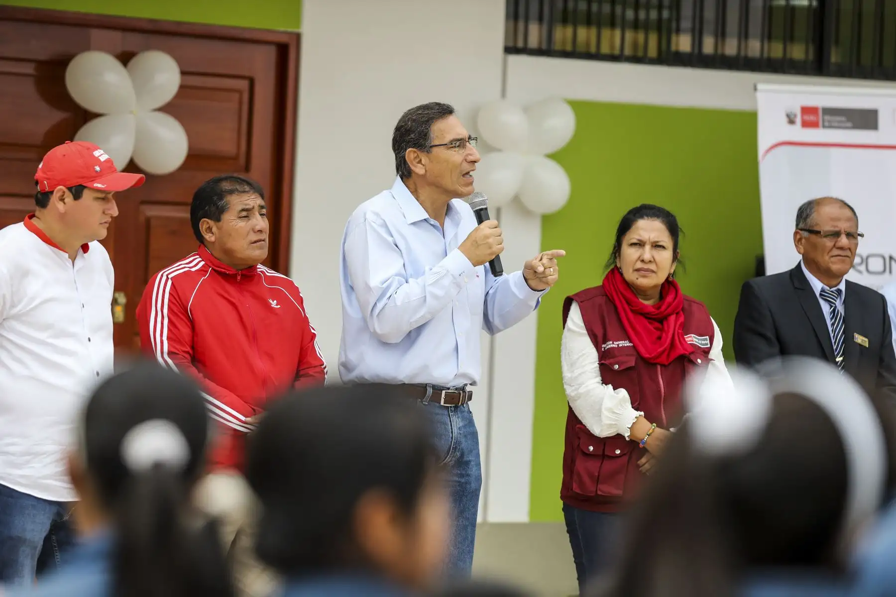 Presidente de la República, Martín Vizcarra, inauguró obras de mejoramiento en la Institución Educativa Miguel Grau de Huarmaca en Piura. Foto: ANDINA/Prensa Presidencia