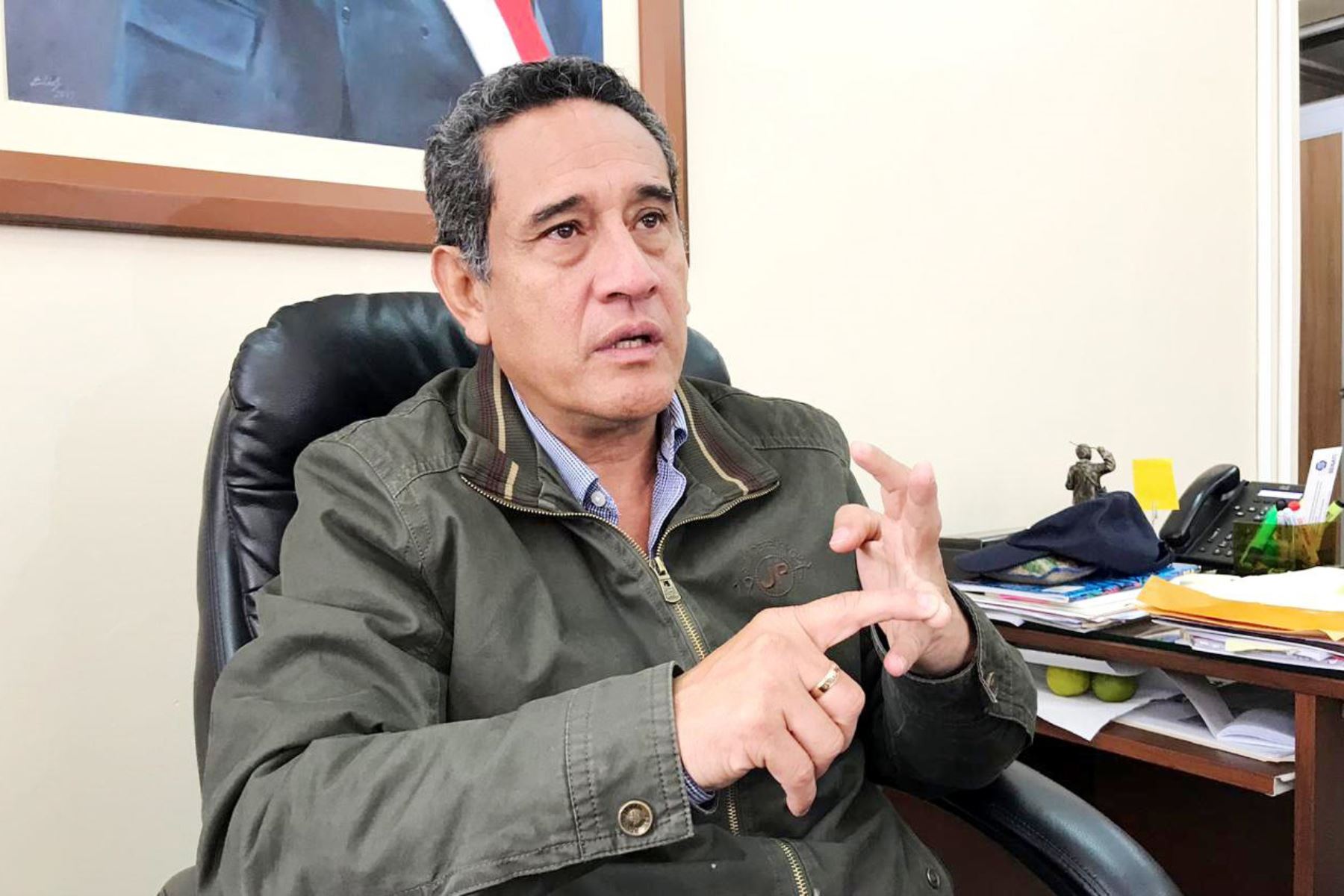 El gobernador regional de Cajamarca, Mesías Guevara, informó que su ciudad albergará el Primer Gore Digital. Foto: ANDINA/Eduard Lozano