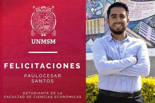 Paulocesar Santos Moreno, estudiante del noveno ciclo de la Facultad de Ciencias Económicas de la Universidad San Marcos. Foto: ANDINA/Difusión.