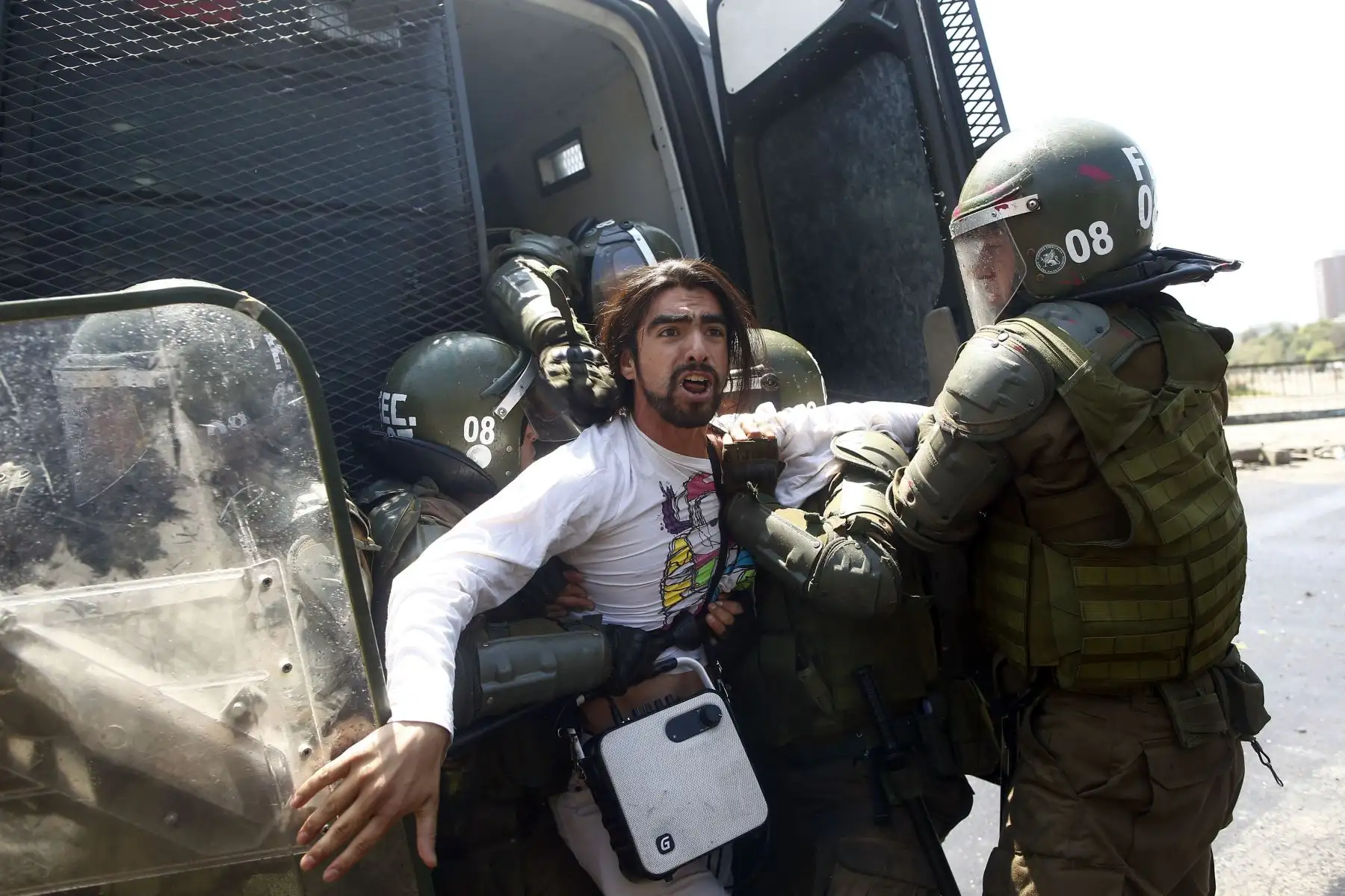 Continúan protestas en Chile ante actuales condiciones sociales. Foto: AFP