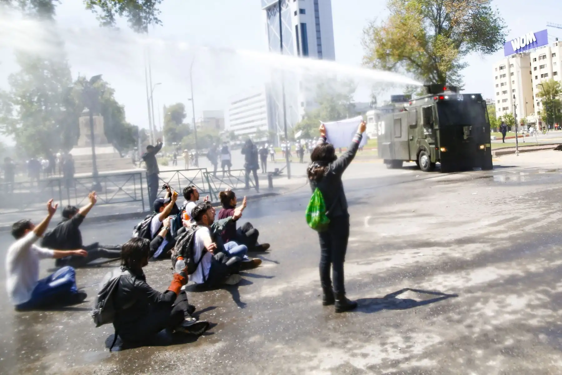 Continúan protestas en Chile ante actuales condiciones sociales. Foto: AFP