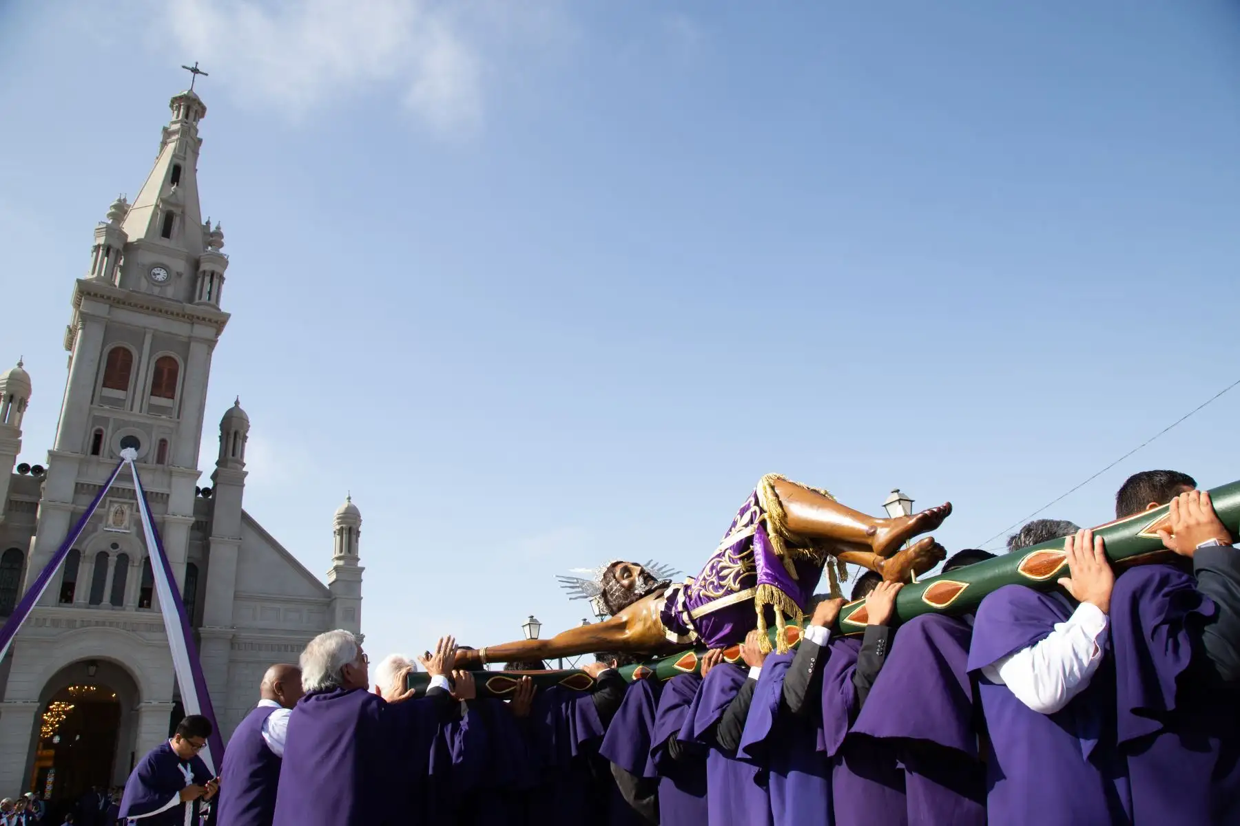 Ica celebra la tradicional procesión de su patrón el Señor de Luren. Foto: Genry Emerson Bautista