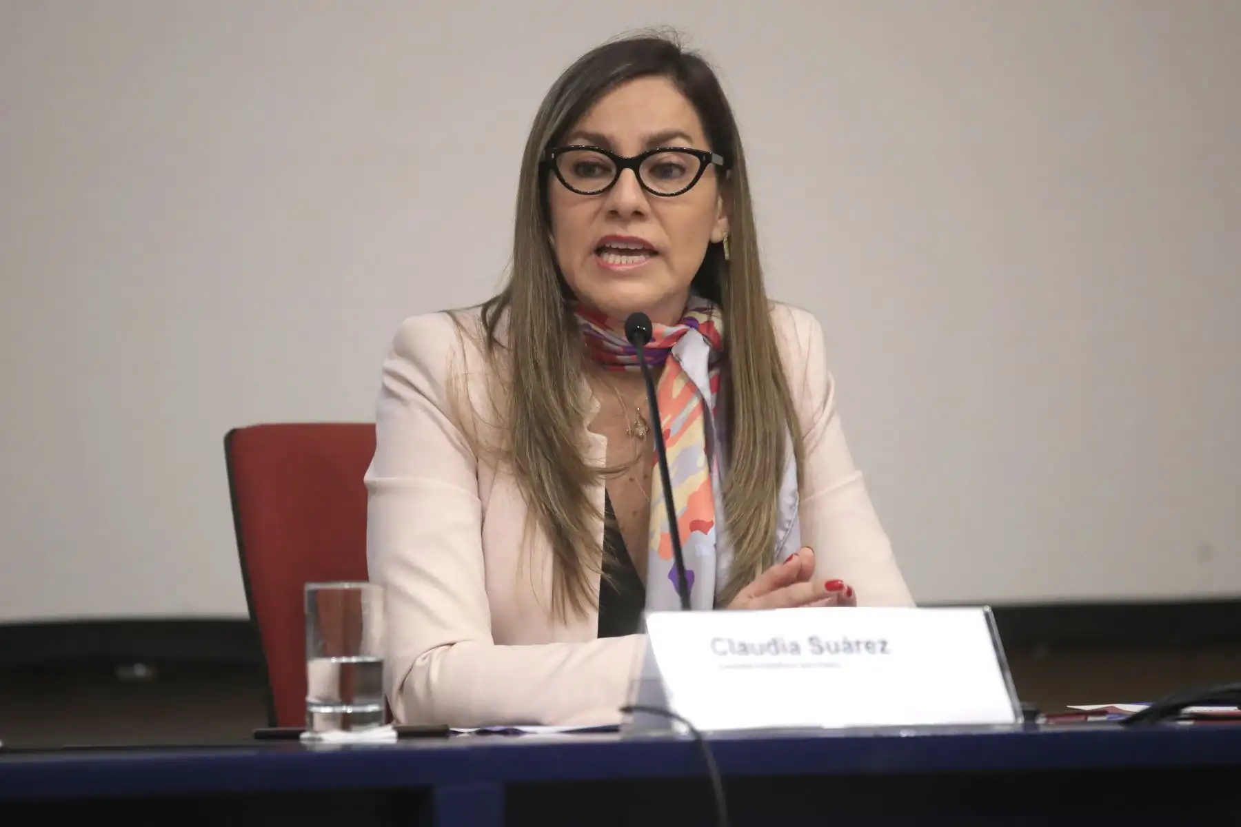 Jefa de la Sunat, Claudia Suárez.Foto:  ANDINA/Juan Carlos Guzmán