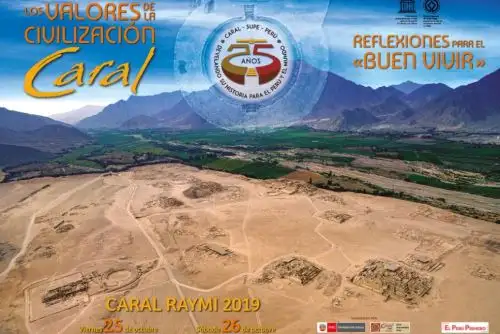 “Los valores de la civilización Caral: reflexiones para el buen vivir” se titula la obra teatral que reconocidos actores nacionales presentarán mañana viernes y este sábado en un sector de la Ciudad Sagrada de Caral, ubicada en el valle de Supe, provincia de Barranca, al norte de Lima.