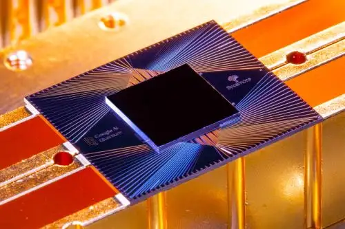 "Sycamore" se compone de una cuadrícula bidimensional donde cada qubit está conectado a otros cuatro qubits. Foto: Nature/Google