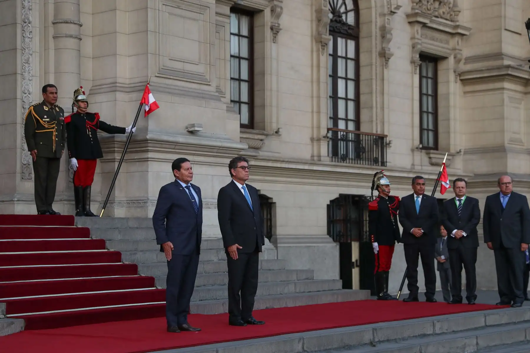 Jefe de Estado, Martín Vizcarra recibe visita oficial del Vicepresidente de Brasil, Hamilton Mourão.Foto: ANDINA/Prensa Presidencia