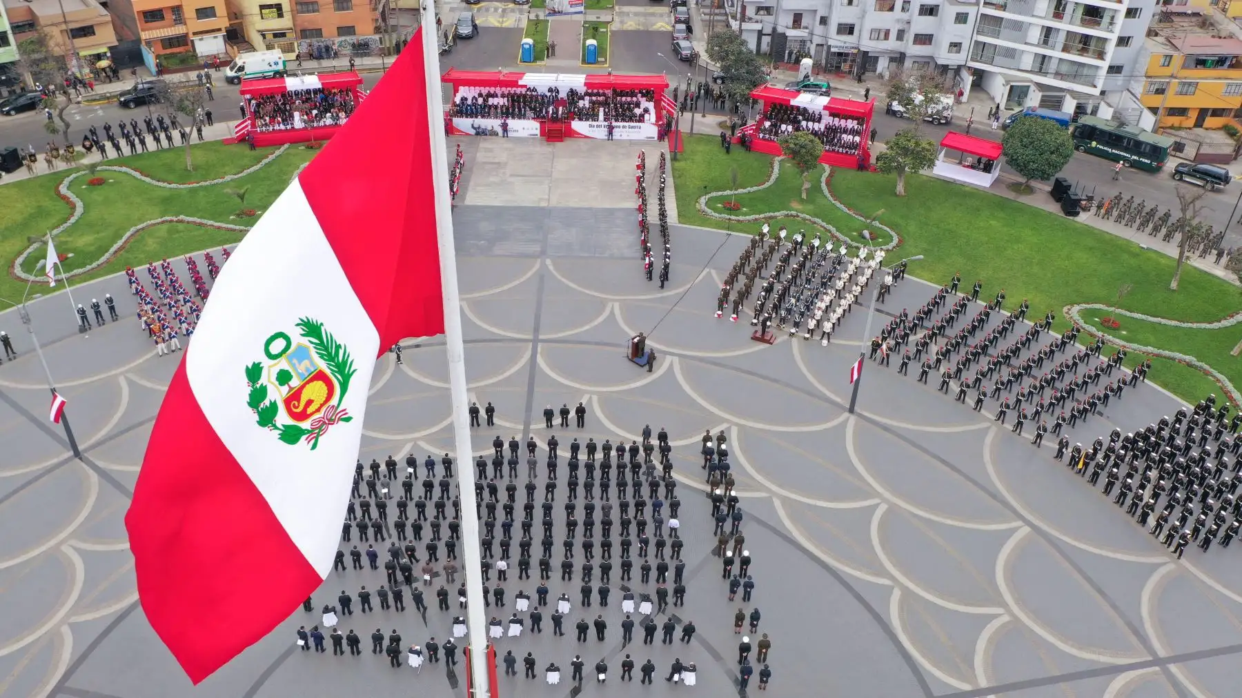 Ceremonia por el Día del Veterano de Guerra y de la Pacificación Nacional. Foto: ANDINA/Mindef