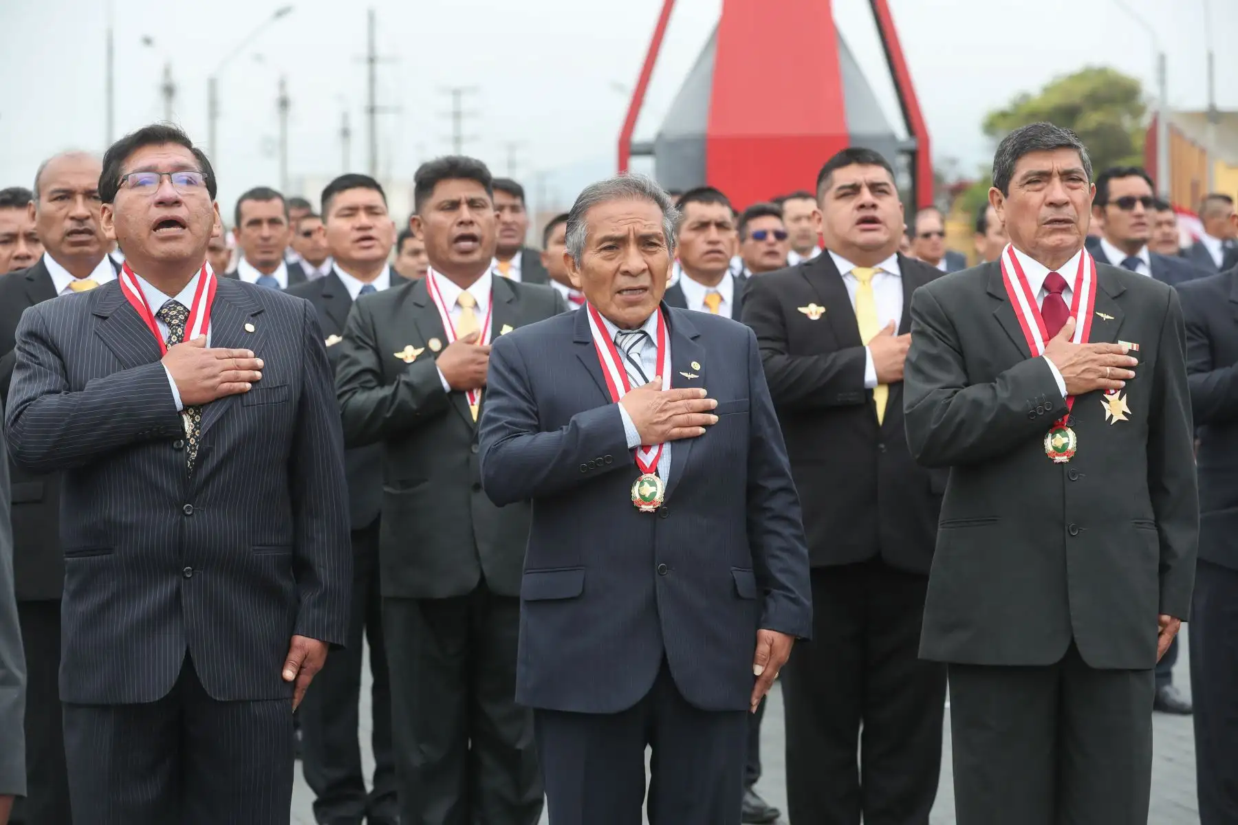 Ceremonia por el Día del Veterano de Guerra y de la Pacificación Nacional. Foto: ANDINA/Mindef