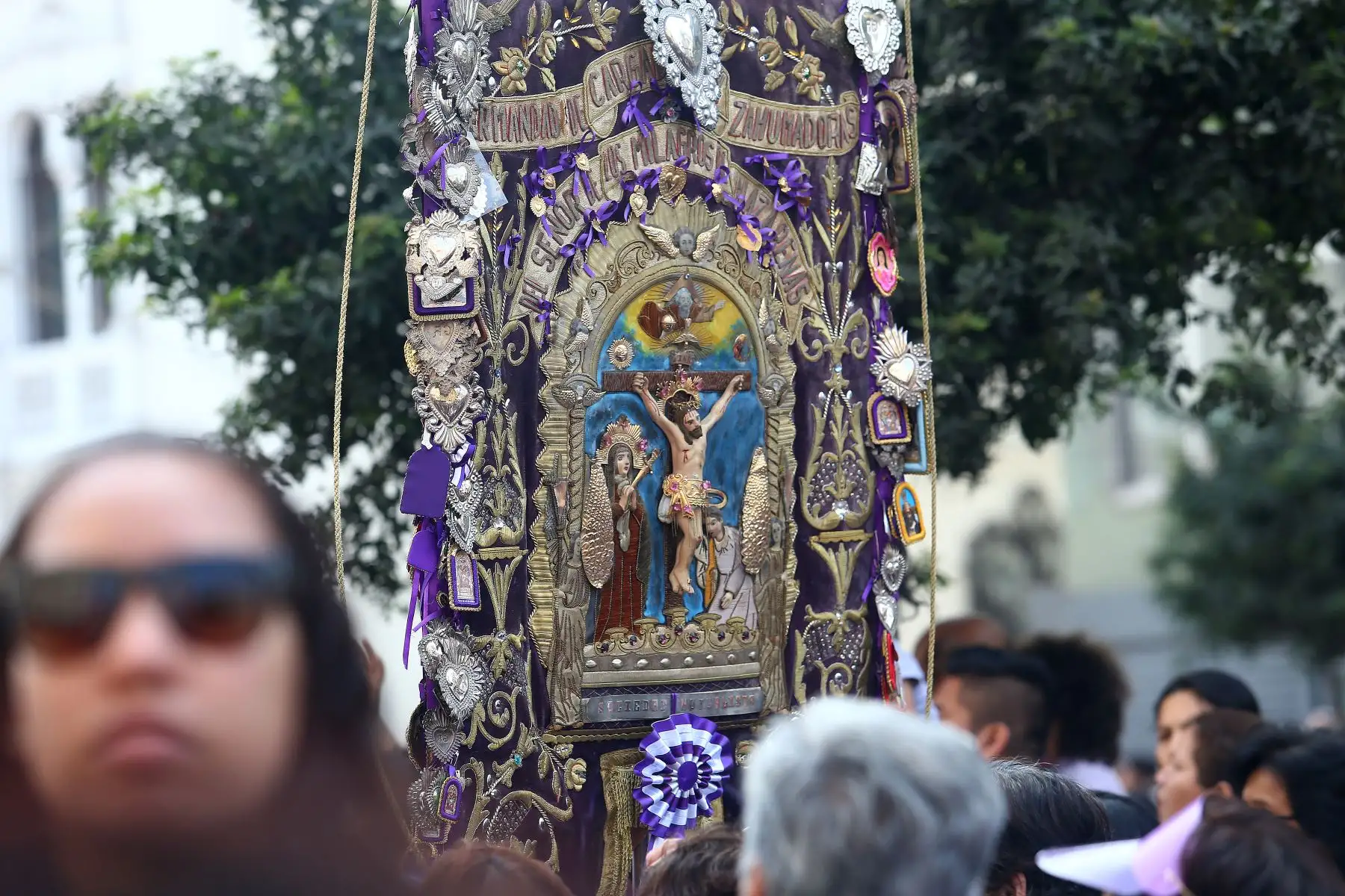 Procesión del Señor de los Milagros.Foto:ANDINA/Héctor Vinces