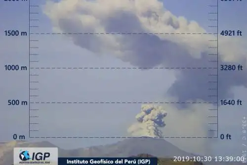 El volcán Sabancaya, ubicado en la región Arequipa, inició su proceso eruptivo hace más de tres años. Foto: ANDINA/Difusión