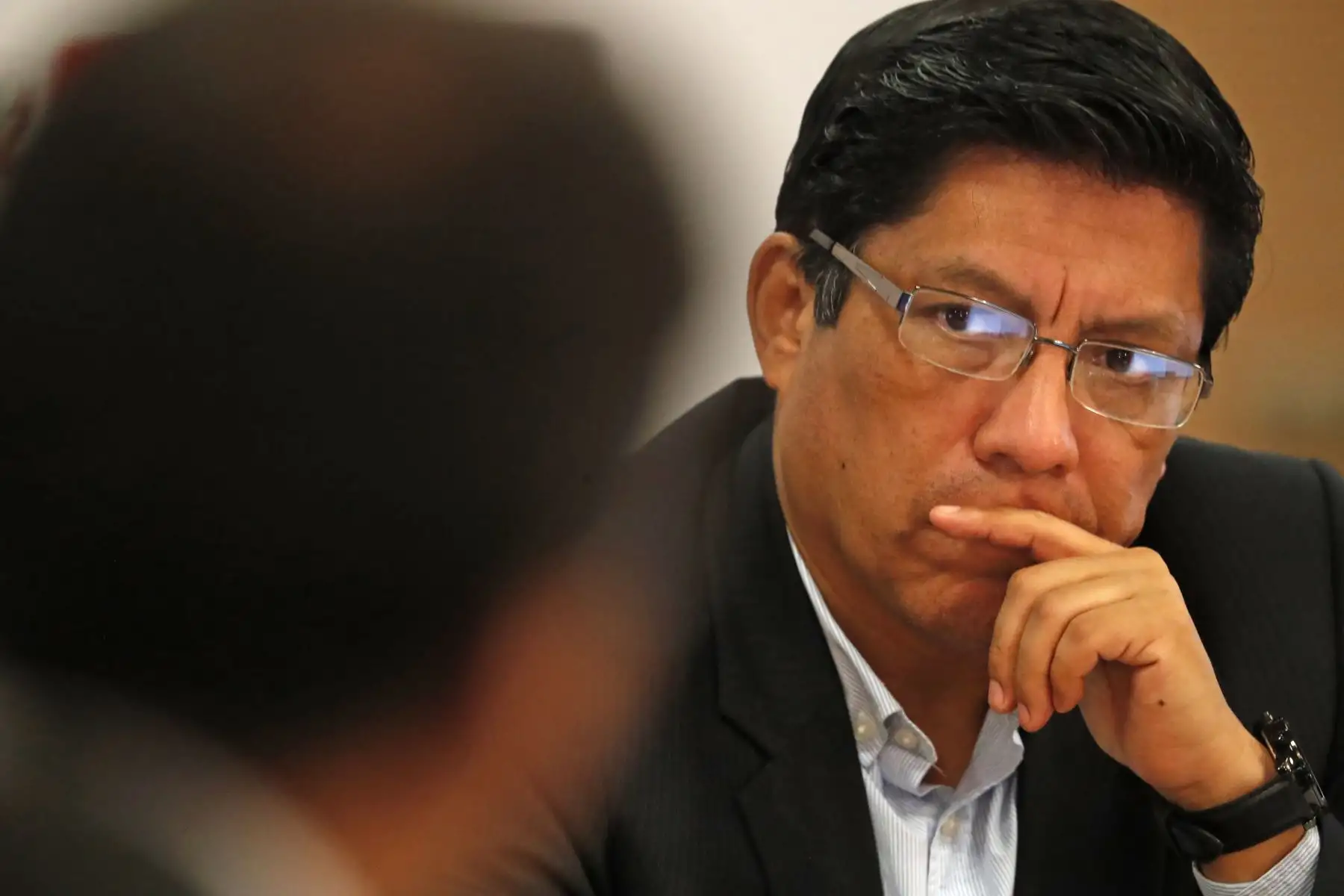 Jefe del Gabinete, Vicente Zeballos, en reunión de revisión de metas ejecución presupuestal 2019 de Gobiernos Regionales. Foto: ANDINA/Carlos Lezama