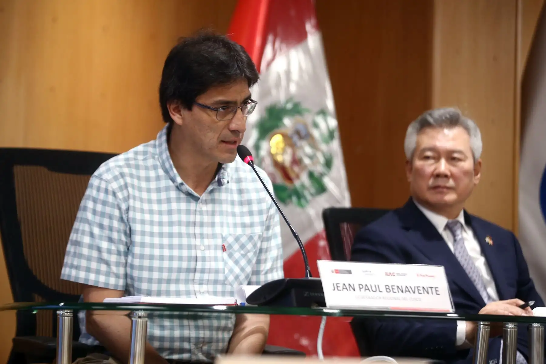 Jean Paul Benavente,Gobernador del Cusco Informa del inicio del proyecto de PMO para la construcción del Aeropuerto Internacional de Chinchero- Cusco. Foto: ANDINA/Vidal Tarqui