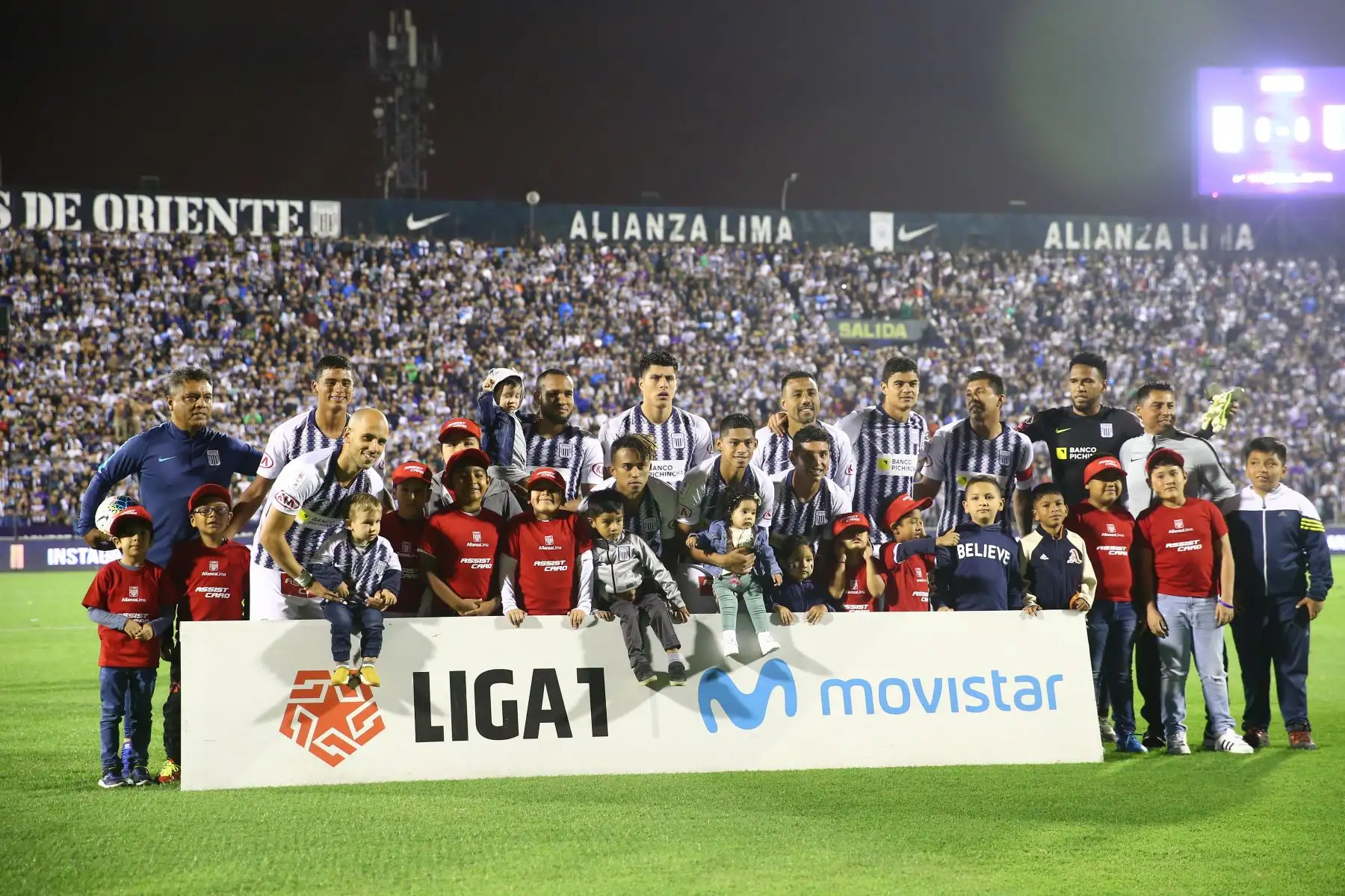 Fotografia del plantel de Alianza Lima que enfrento a la y Alianza Universidad, en el Estadio Alejandro Villanueva. Foto:ANDINA/ Juan Carlos Guzmán