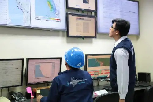 Personal especializado recibe información de los sensores ubicados en distintos puntos del país. Foto: IGP