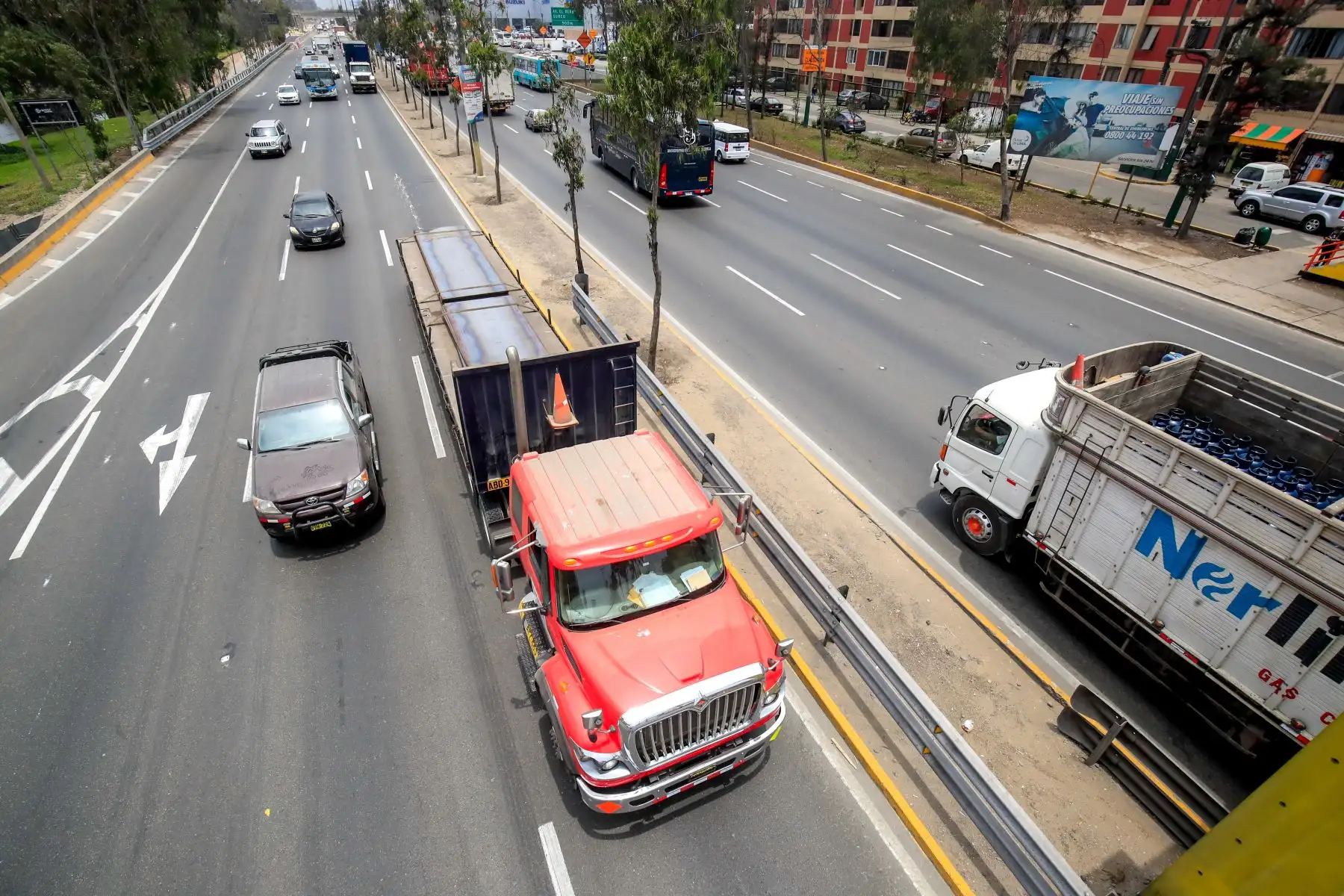 Según el reporte del Mapa Interactivo de la Sutran, disminuyeron a 9 las vías nacionales afectadas. ANDINA/Juan Carlos Guzmán
