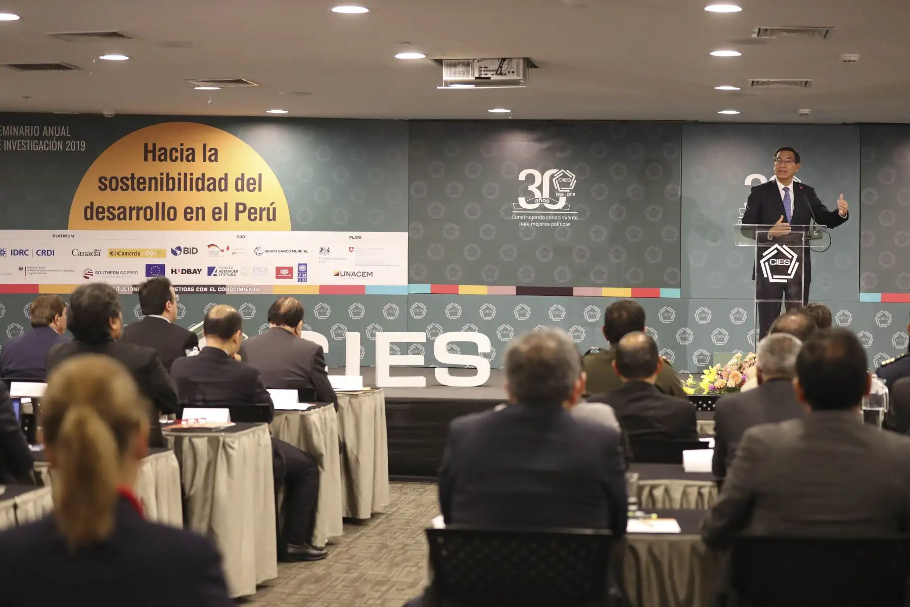 Presidente de la República, Martín Vizcarra, inauguró el XXX Seminario Anual de Investigación del Consorcio de Investigación Económica y Social - CIES 2019.
Foto: ANDINA/Prensa Presidencia