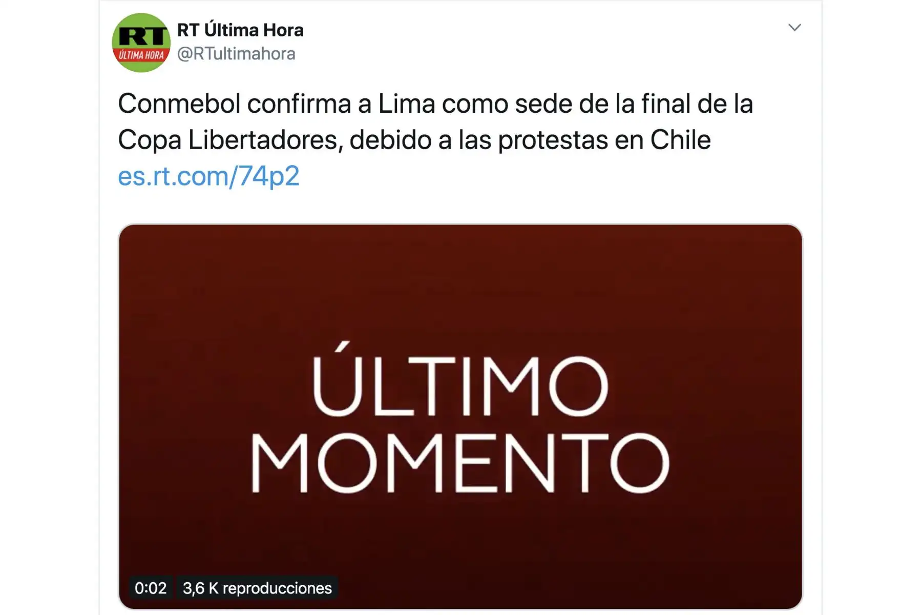 Prensa internacional informa, que Lima será  el escenario para la final de la Copa Libertadores.
Foto:Twitter