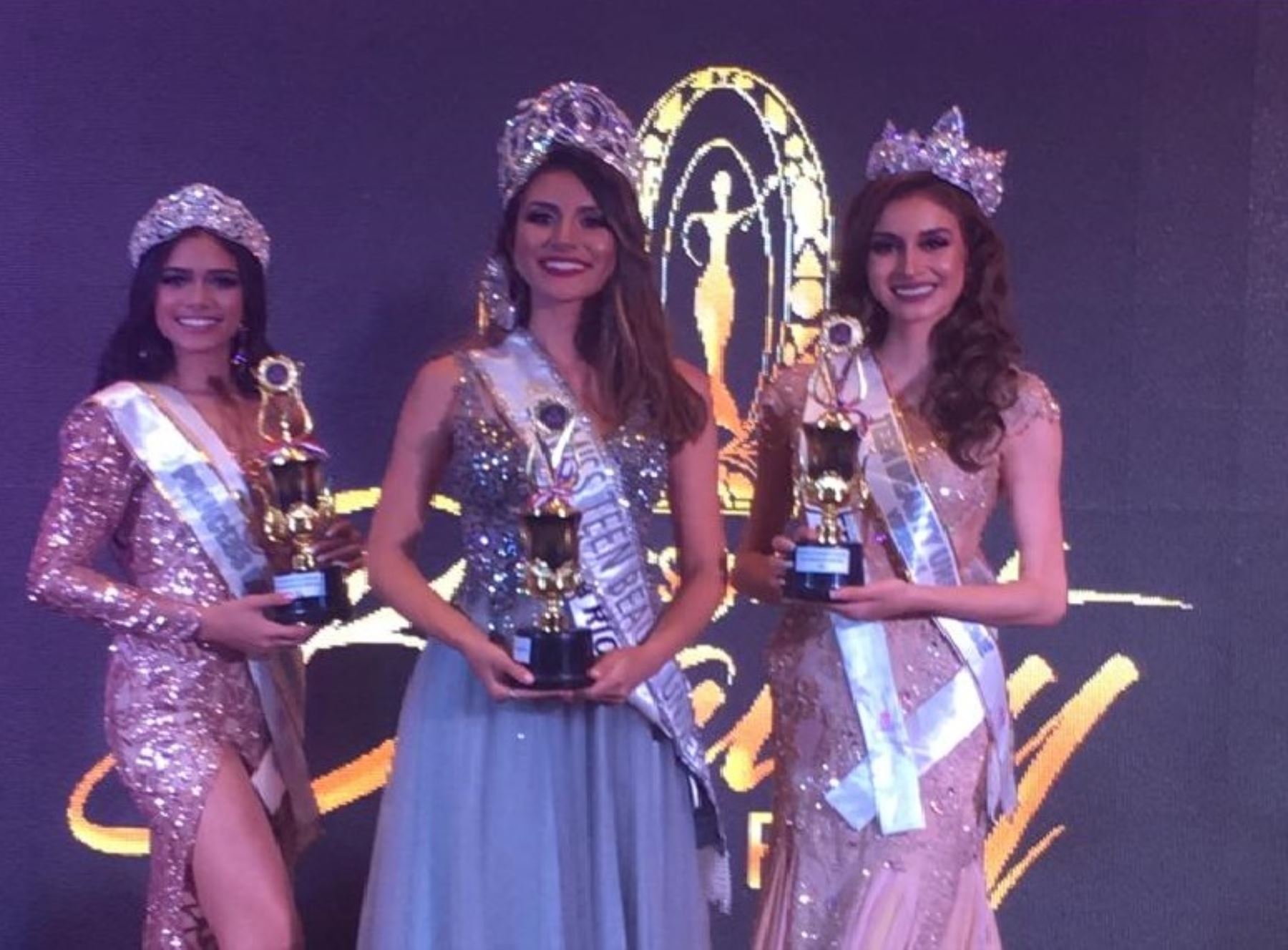Peruana logra título de virreina en el Miss Teen Beauty 2019.