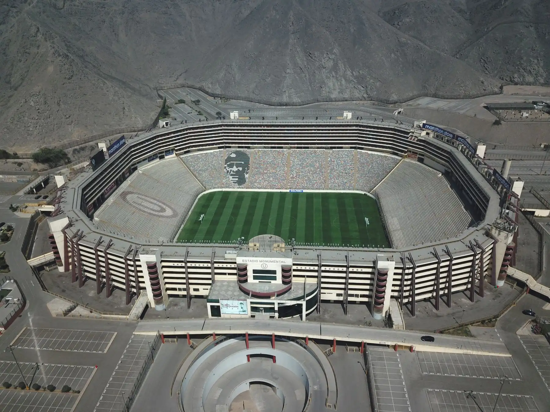Fotos tomadas con drone del Estadio Monumental en Ate, donde se jugara la final de la Copa Libertadores.
Foto: ANDINA/Juan Carlos Guzmán Negrini.