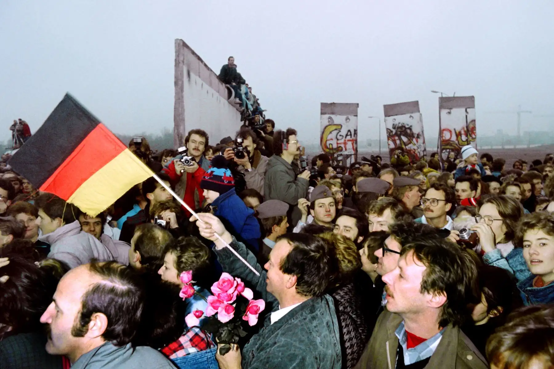 A 30 años de la caída del Muro de Berlín. Foto: AFP