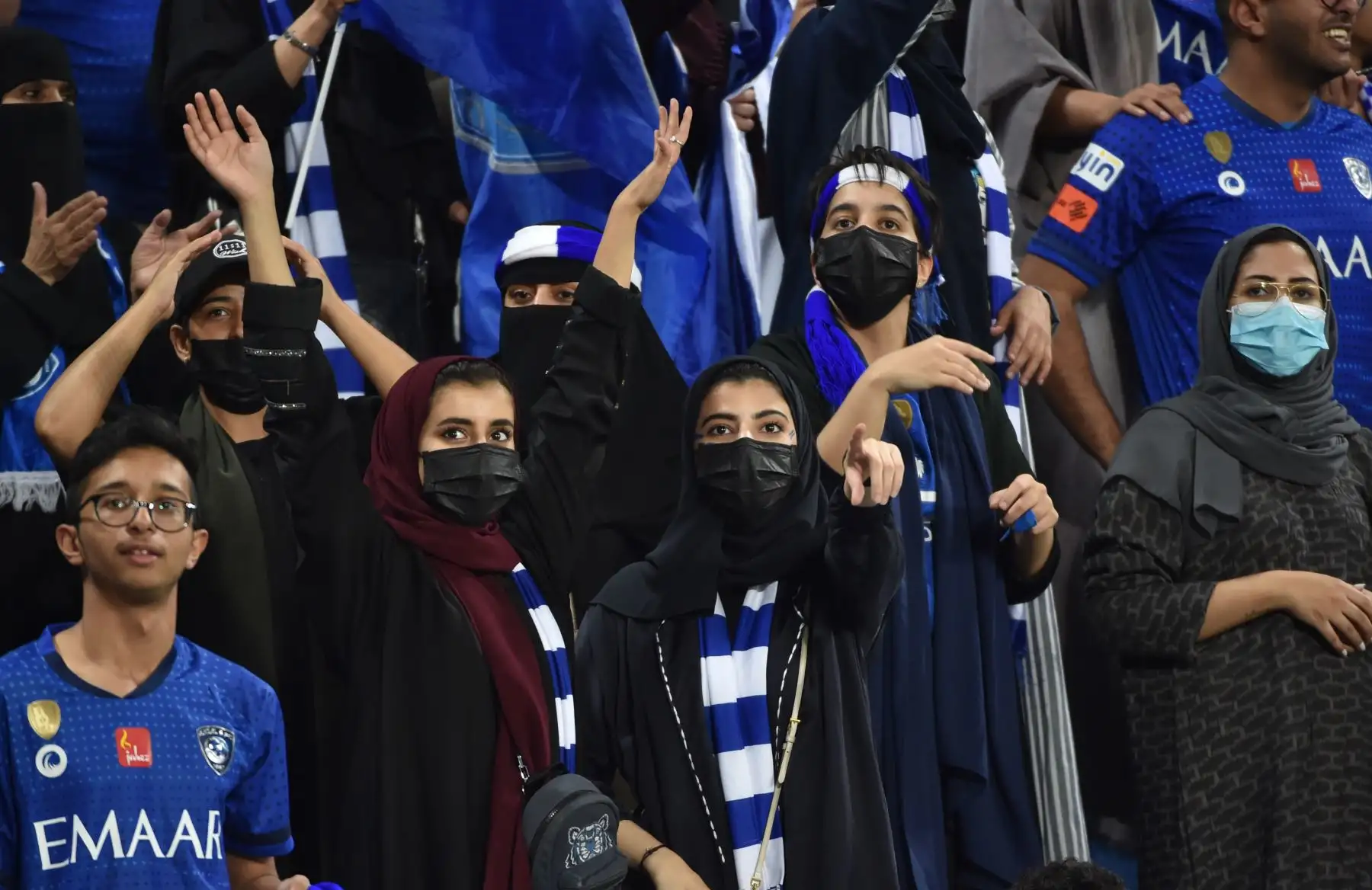 Los partidarios de Hilal celebran su victoria durante el partido de ida de la final de la Liga de Campeones de la AFC entre Al-Hilal de Arabia Saudita y los Diamantes Rojos de Urawa de Japón.
Foto:AFP